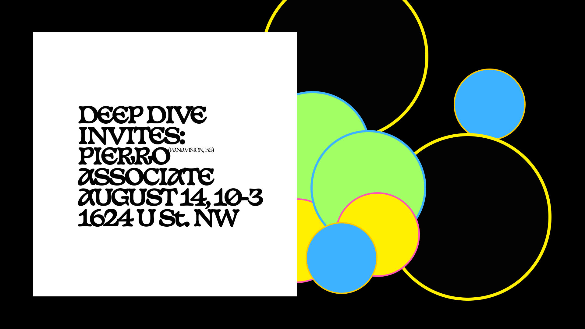 Deep Dive Invites - Pierro (Panavision, Brussels)