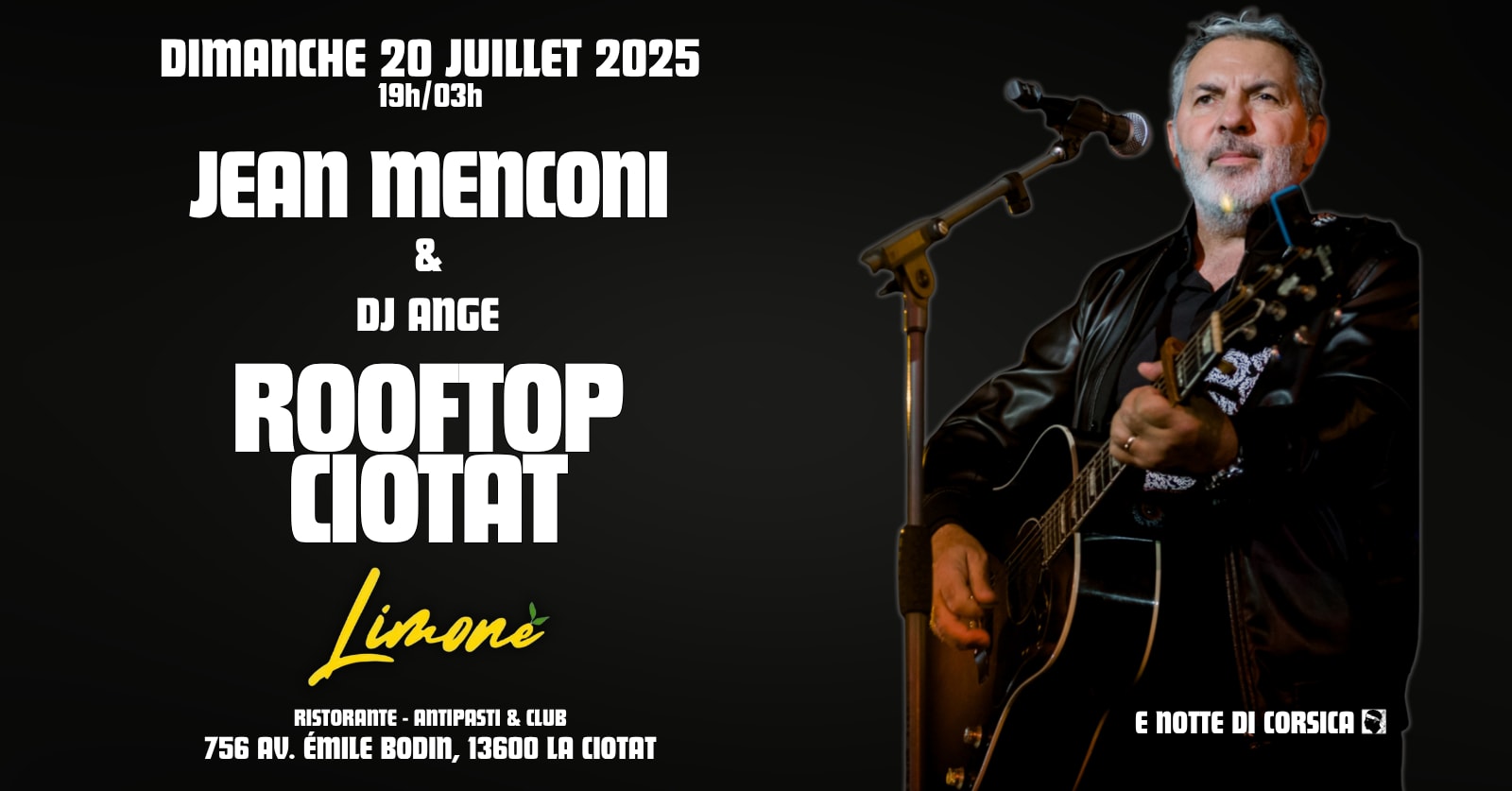 Jean Menconi - E Notte DI Corsica - Dimanche 20 Juillet 2025