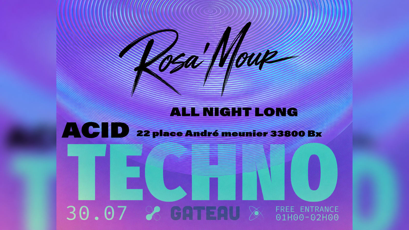 Techno Gâteau - Rosa’Mour ( Acid Teckno ) @Ultra Klubs