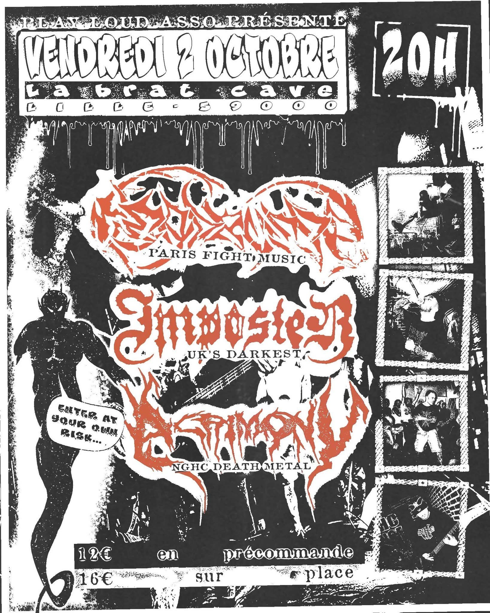 Hc Show - Headbussa, Imposter, Acrimony - Brat Cave, Lille