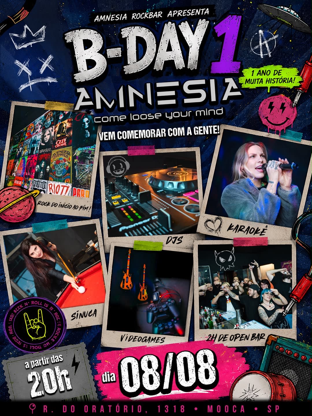 Amnesia Bday 1 Ano | 2 Horas De Open Bar