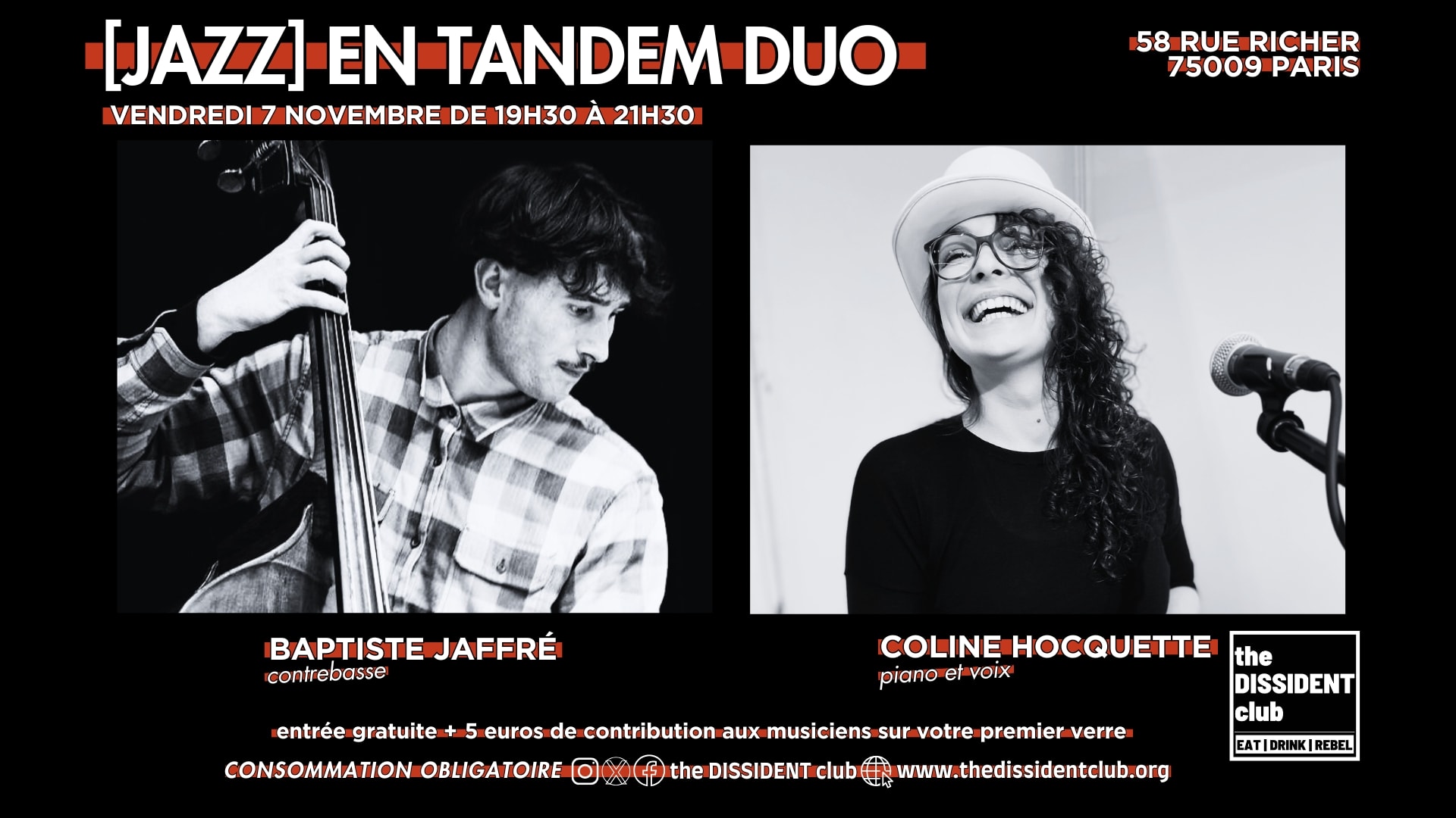 [Jazz] En Tandem Duo 7 November