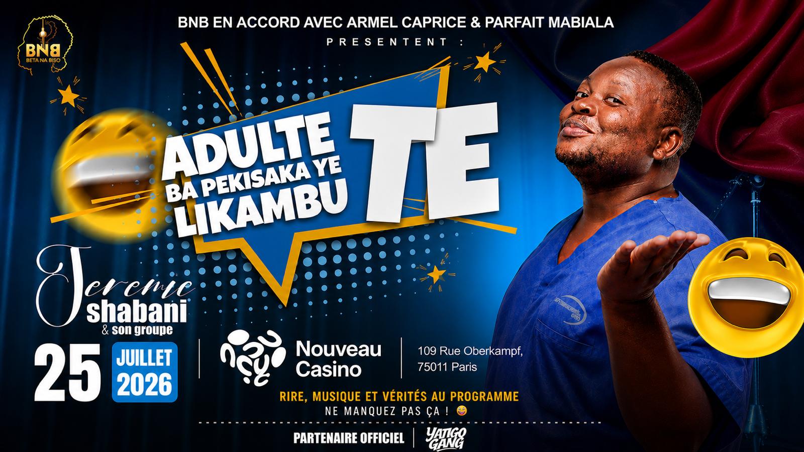Show Jeremie Shabani - Paris