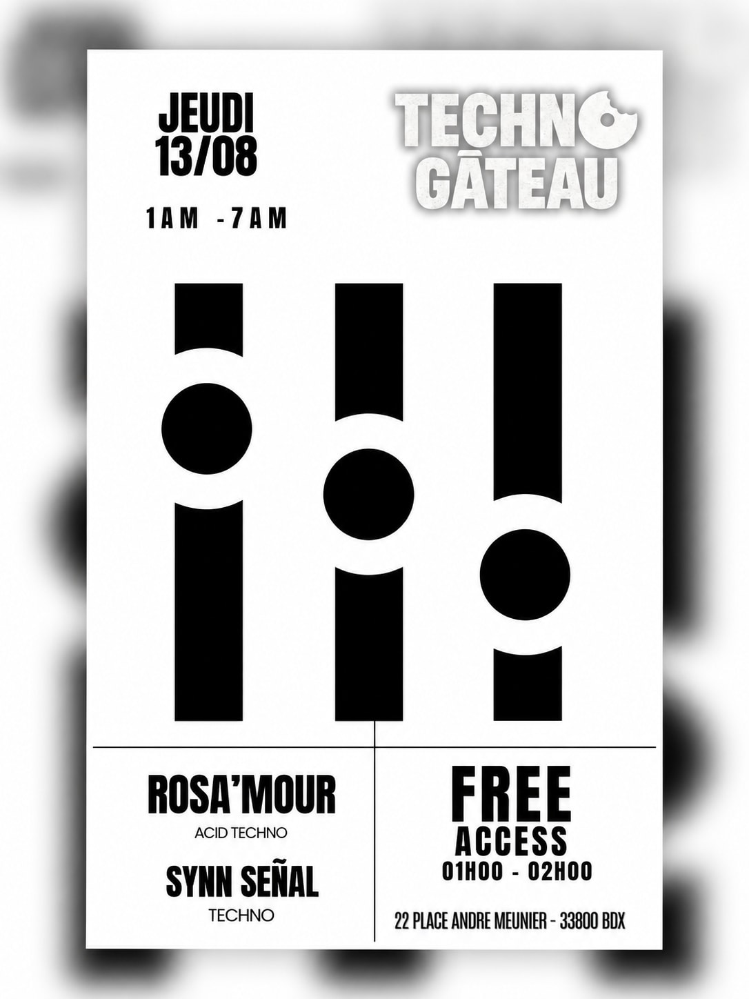 Tous Les Jeudis - Techno Gâteau - Rosa’Mour( Acid Techno )