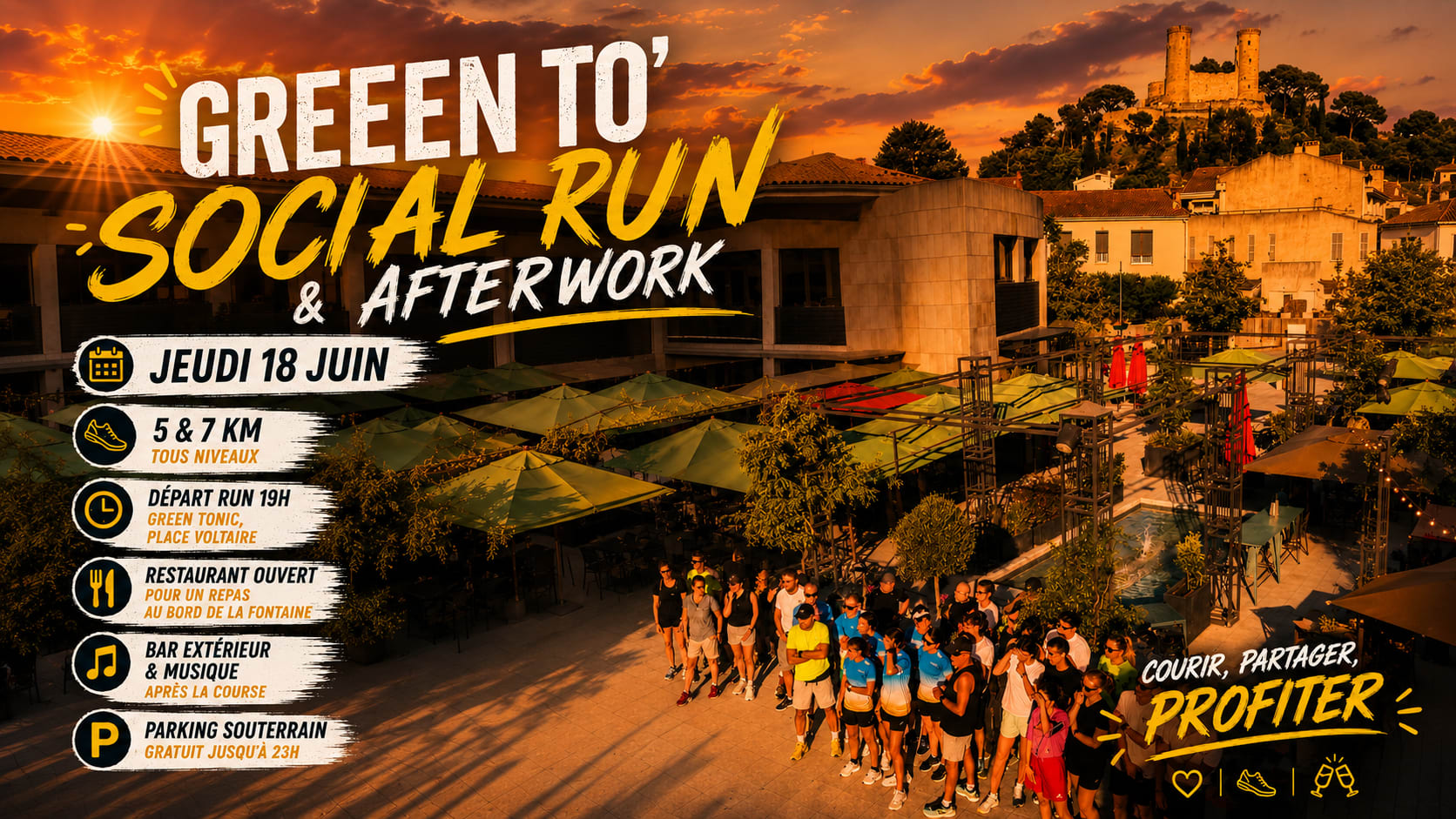 Green To' Sunset Run & Afterwork