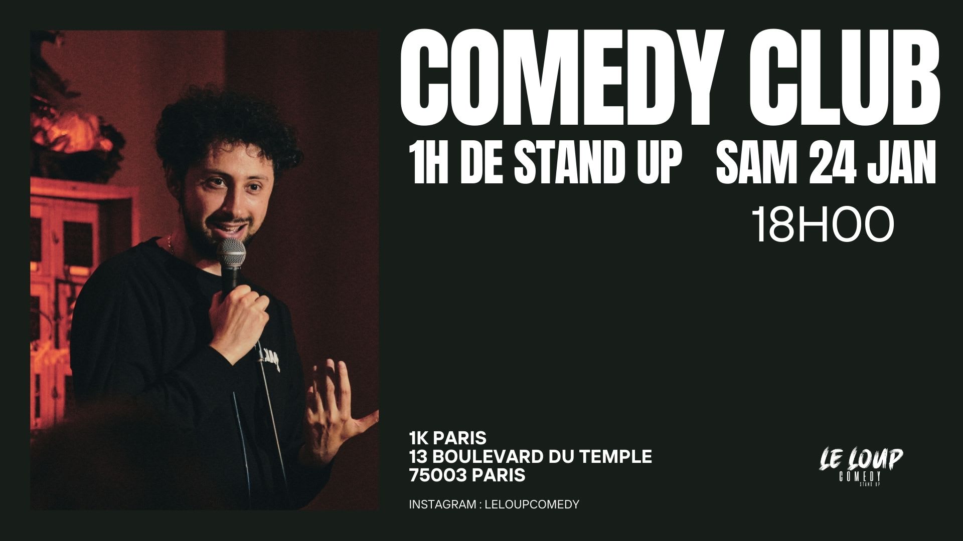 Le Loup Comedy Club 24/01 - 18h00 (Stand Up)