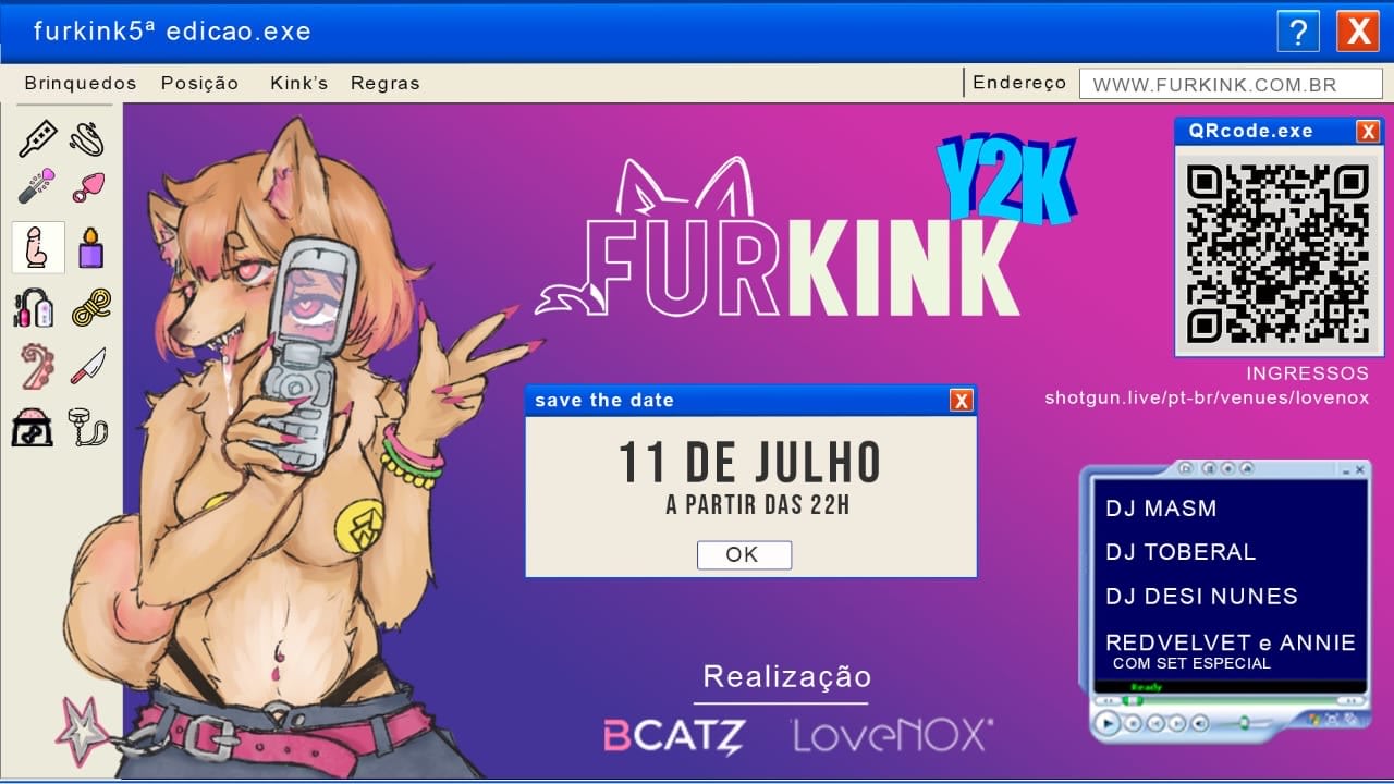 11/07 - Furkink: Neon Y2k - 4 Djs + Expo + Ações + Neon