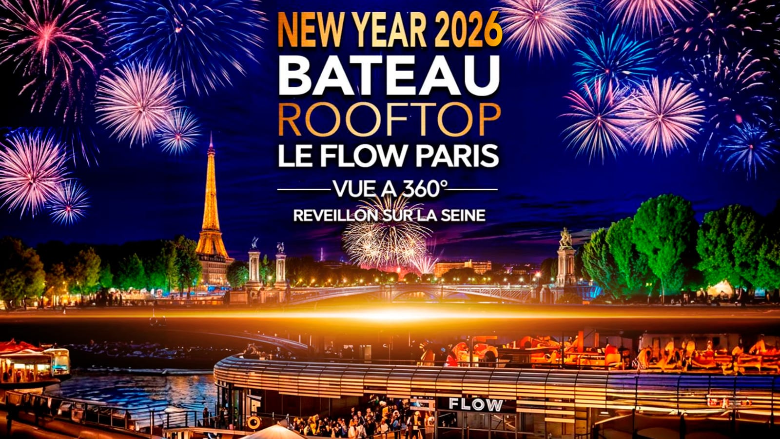 Reveillon Rooftop Boat Club Deluxe Flow Alexandre III 2026