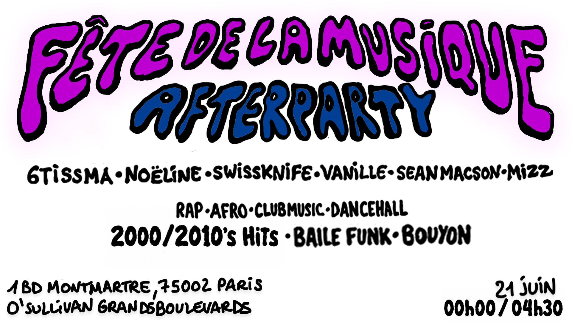 Fête De La Musique Nelow Tv X O'sullivans Grands Boulevards