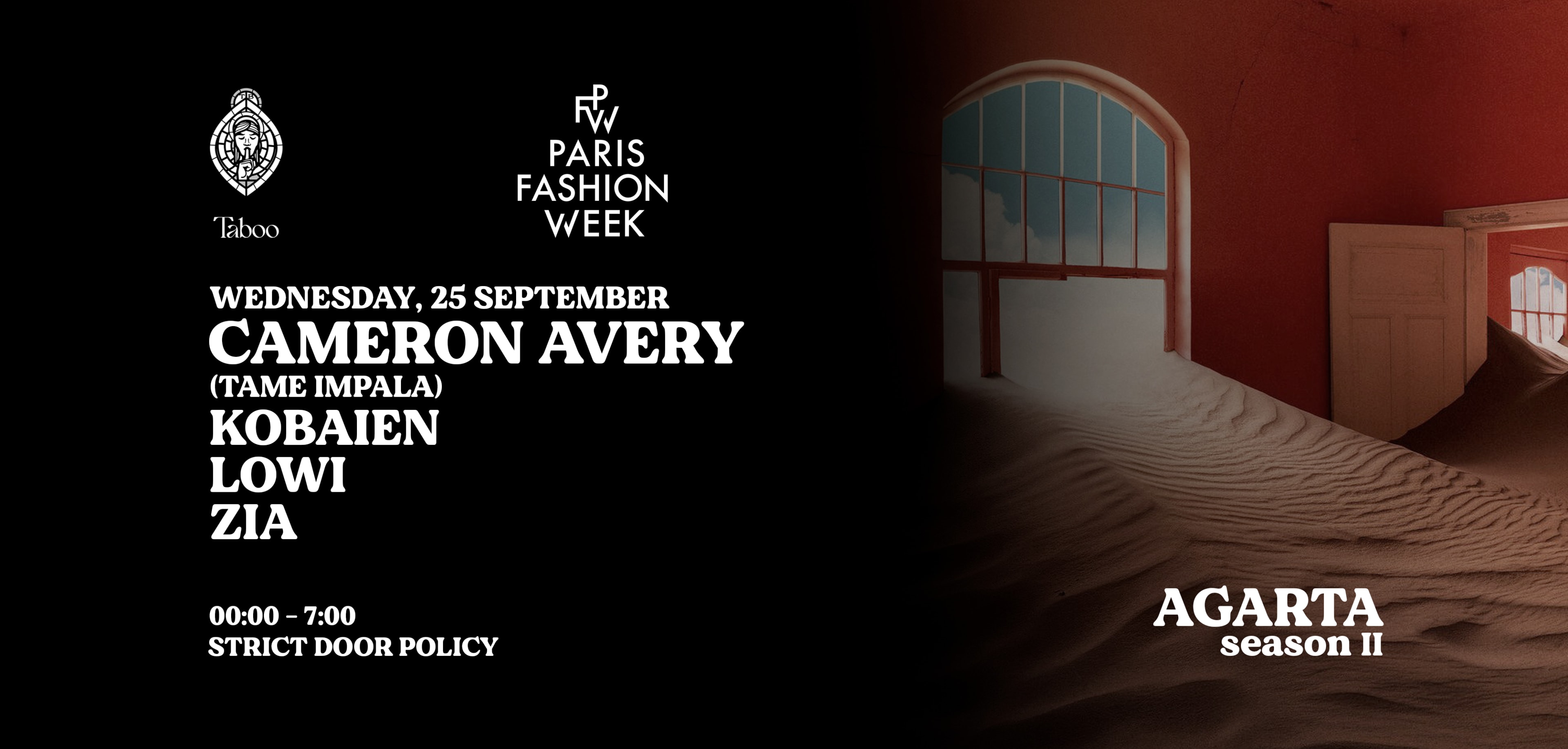 Cameron Avery (Tame Impala) Showcase Pfw Agarta