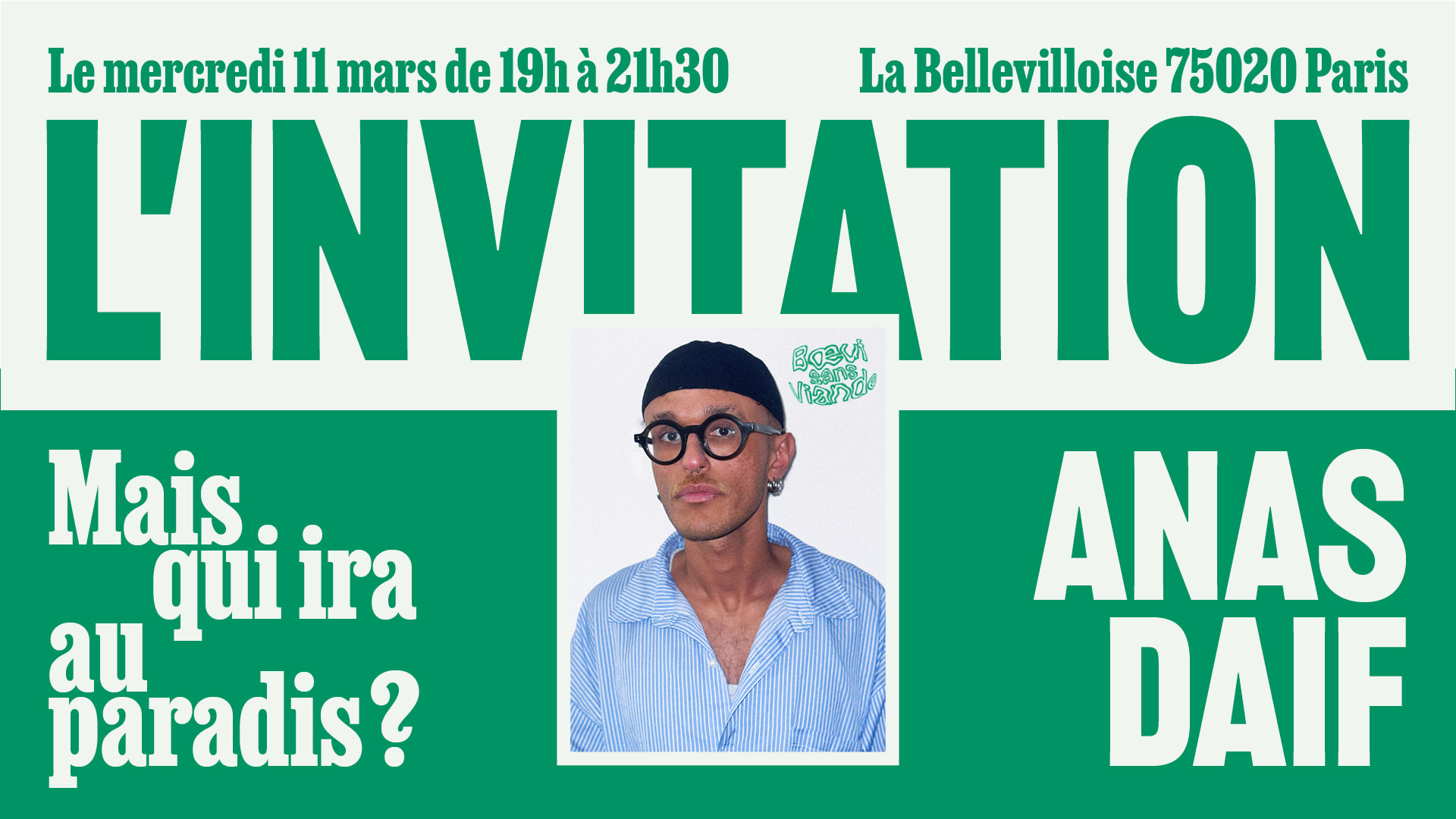 L'invitation : Anas Daif | 11.03.26