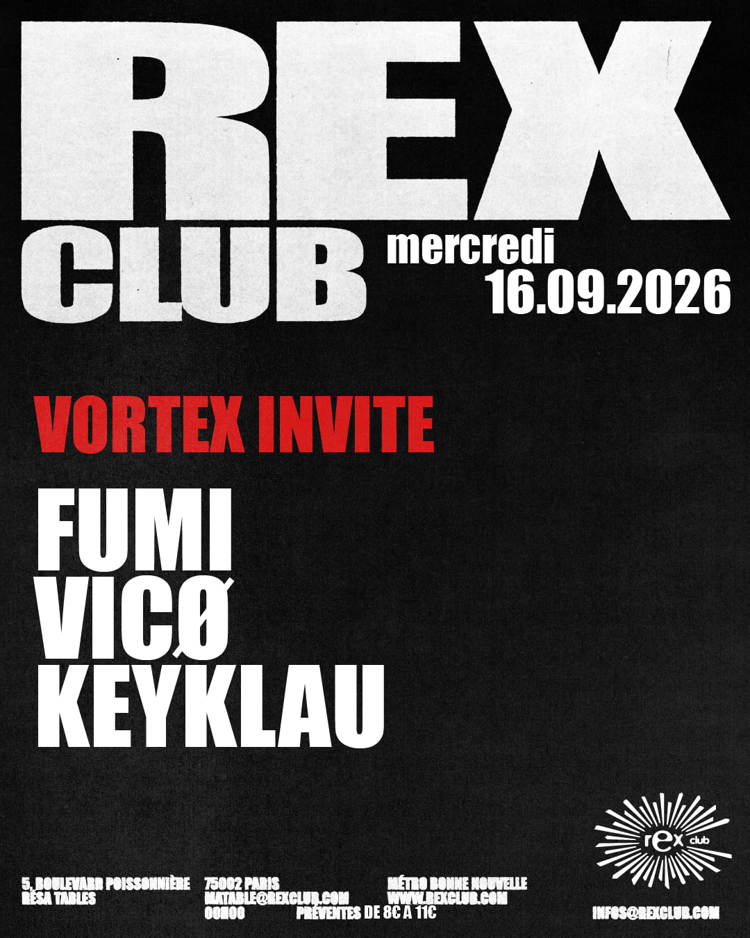 Vortex Invite: Fumi, Vicø, Keyklau