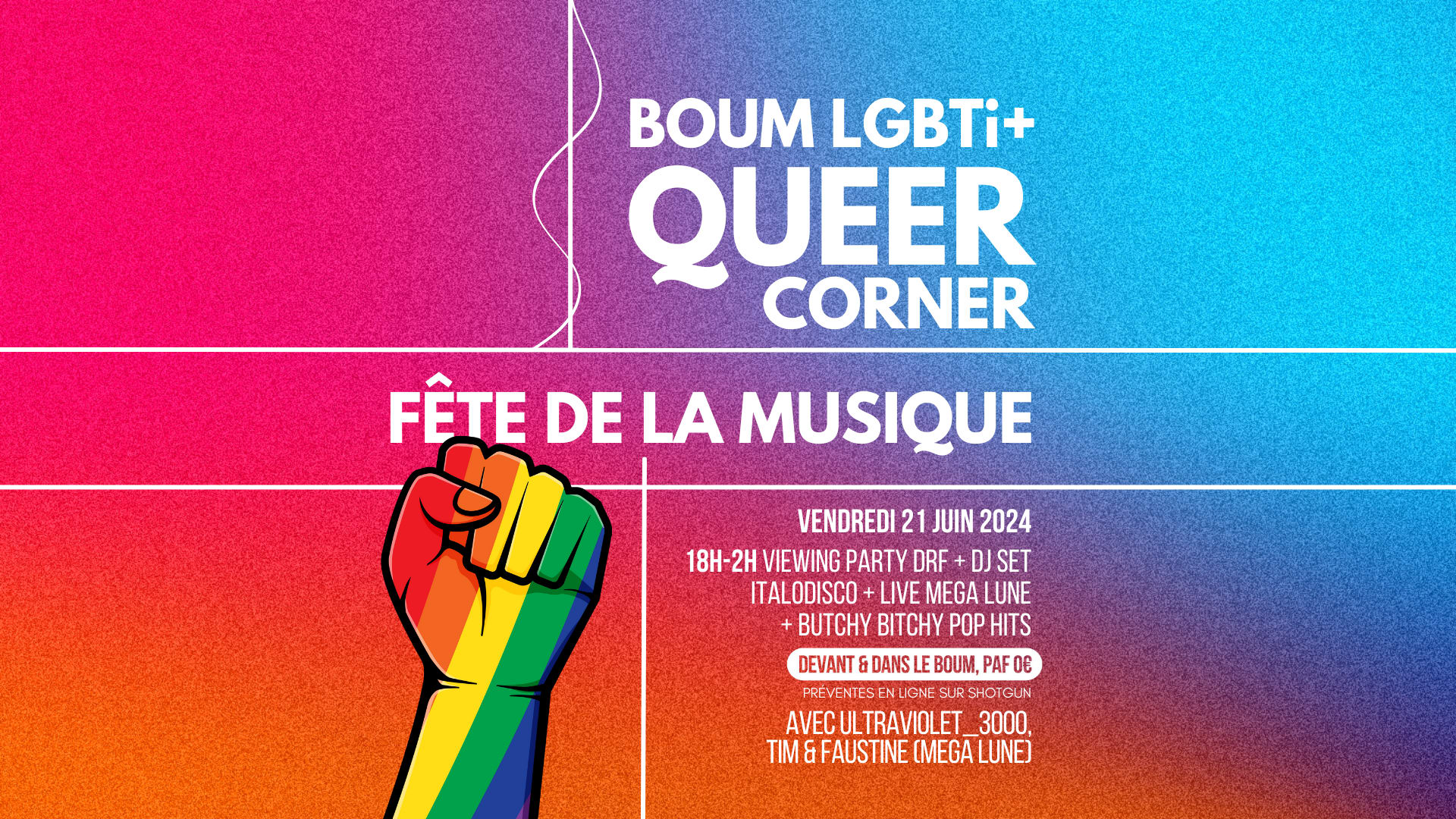 Boum Lgbti+ / Queer Corner • Fête De La Musique