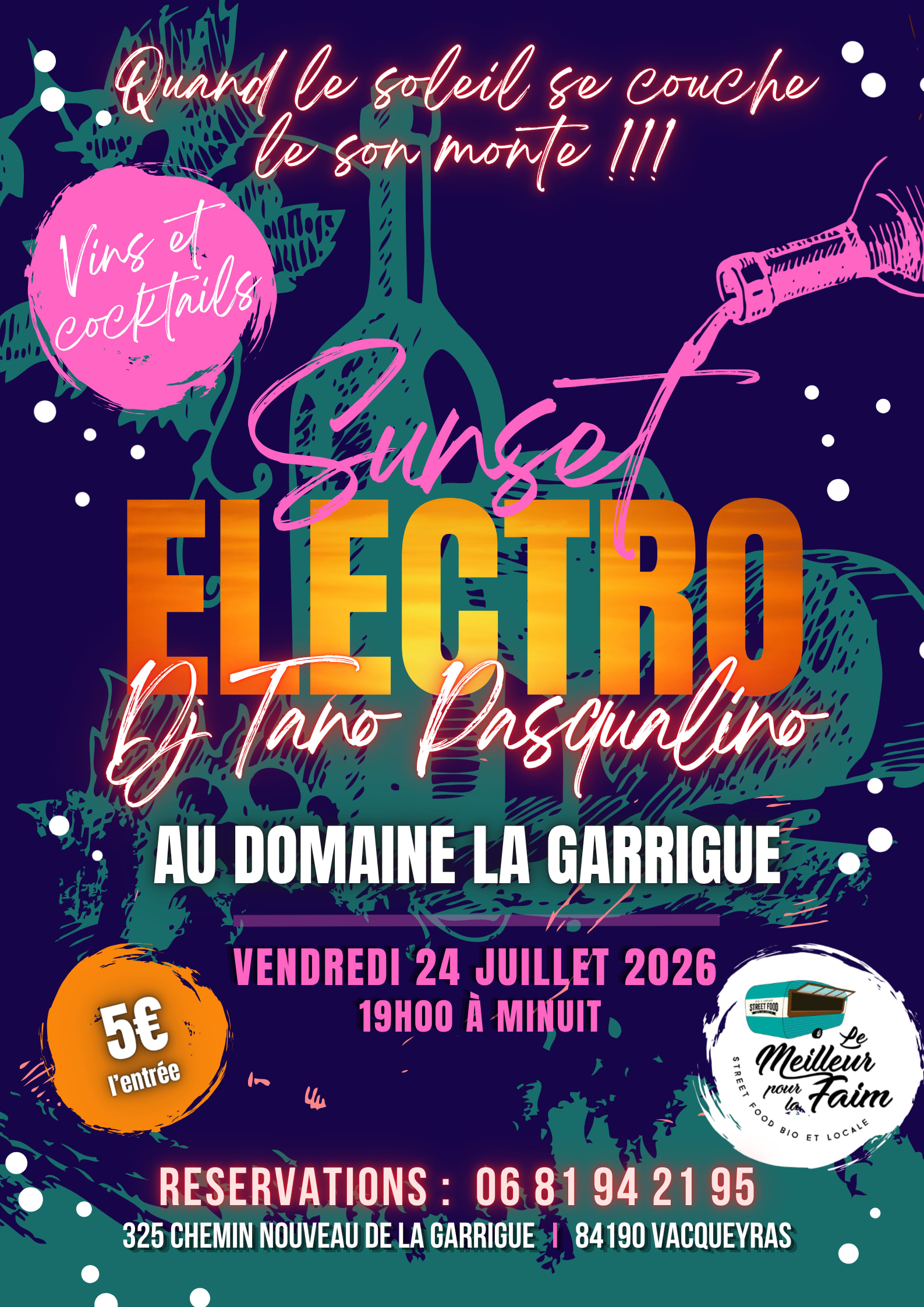 Sunset Electro Au Domaine La Garrigue