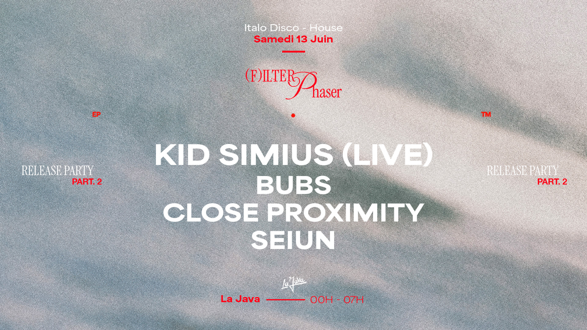 Kid Simius (Live), Bubs, Close Proximity & Seiun