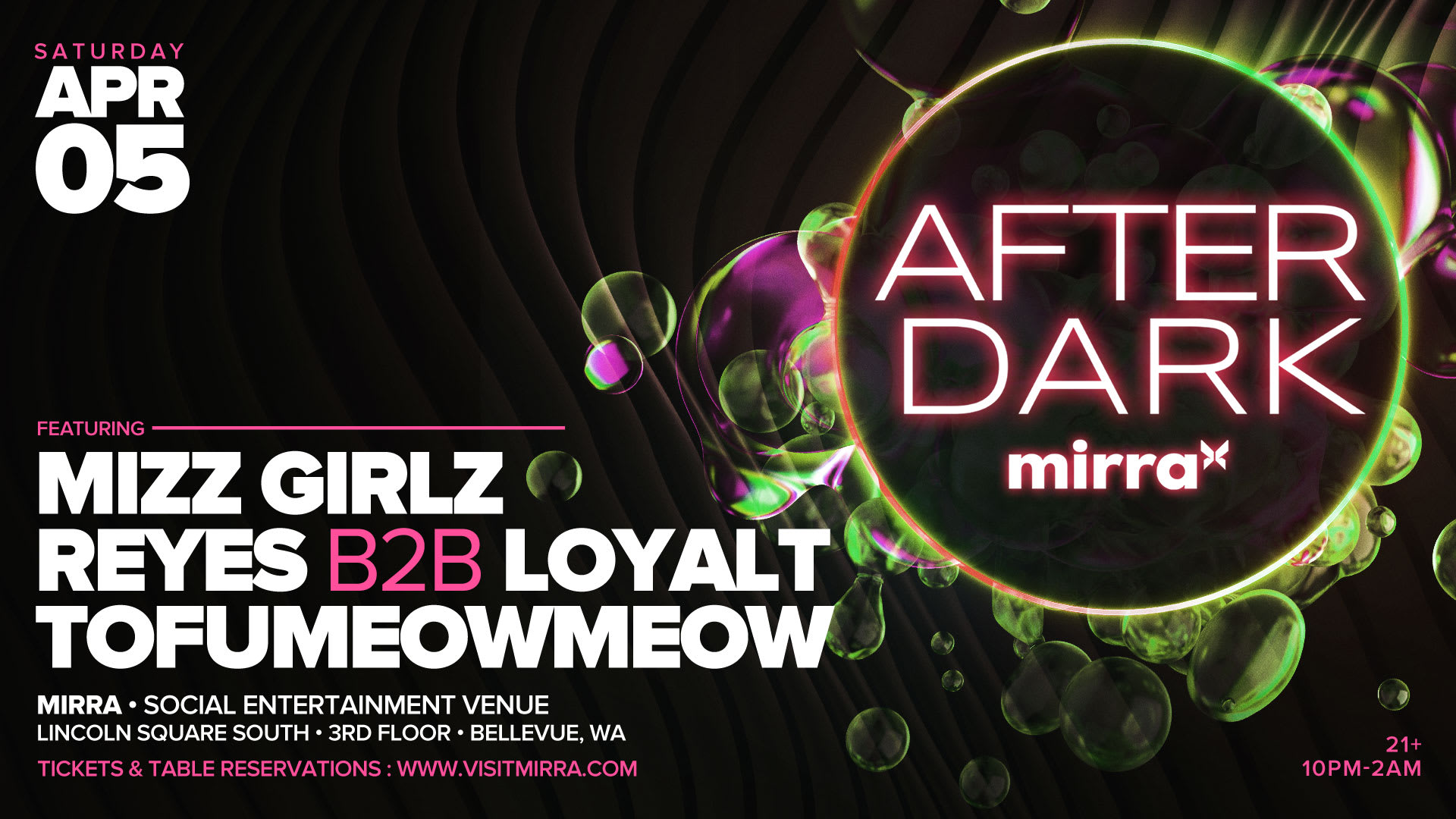 Mirra Presents After Dark | Saturday April 05