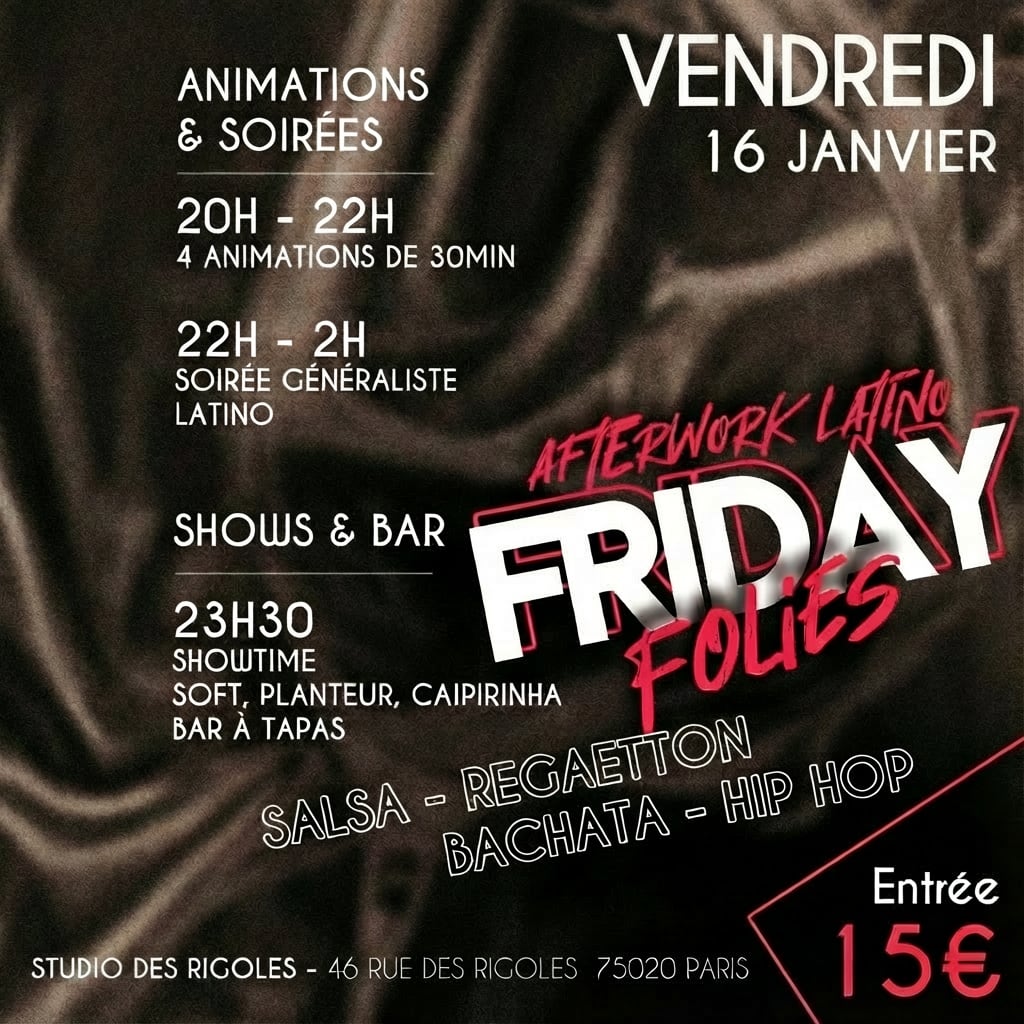 Friday Folies - L'afterwork Latino
