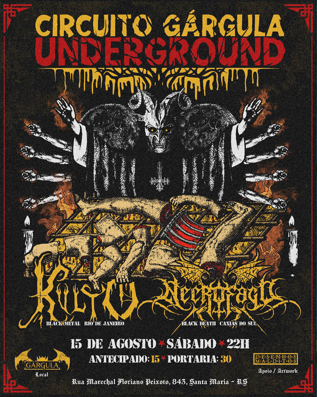 Circuito Gárgula Underground - Kvlto (Rj) E Necrófago (Rs)