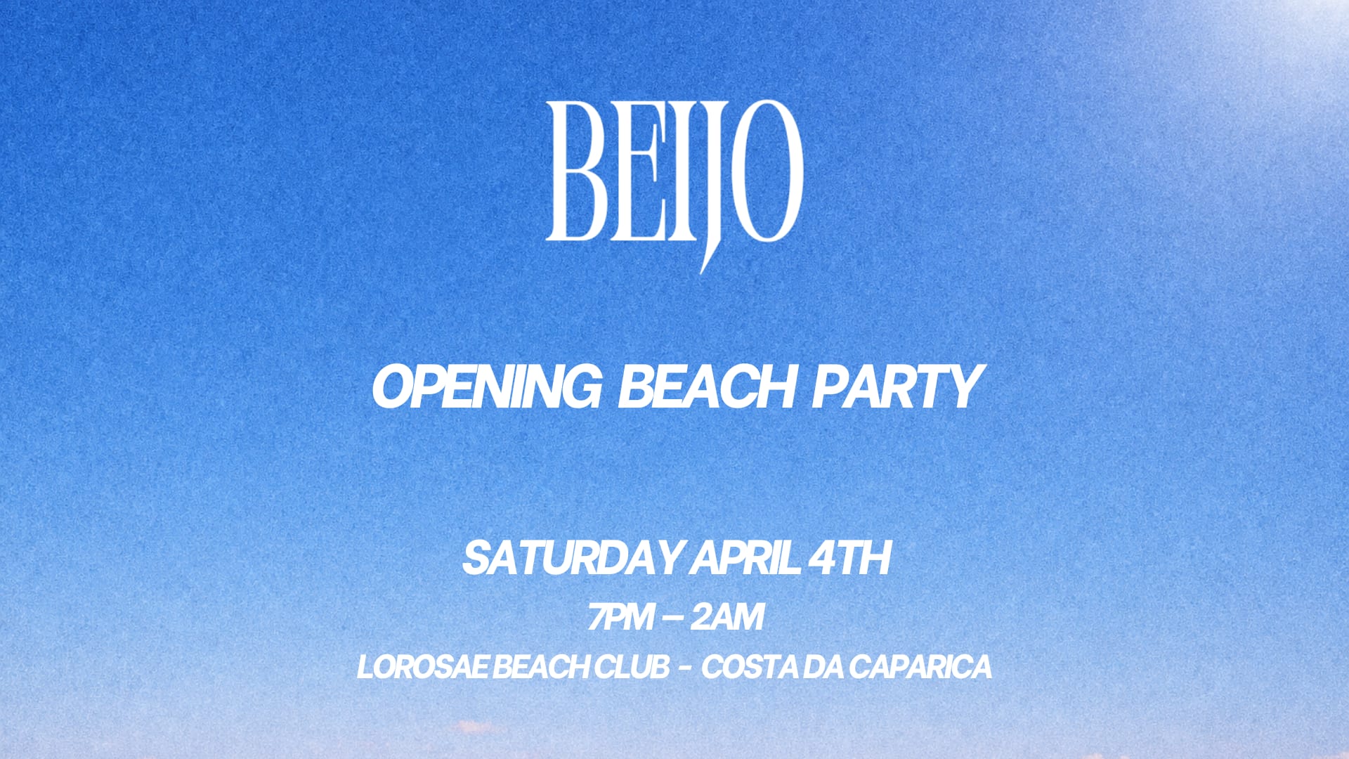 Opening Beach Party By Beijo