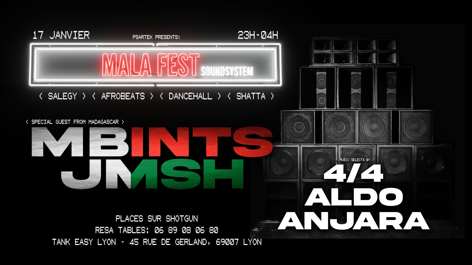 Psartek Present : Mala Fest Soundsystem Lyon Edition