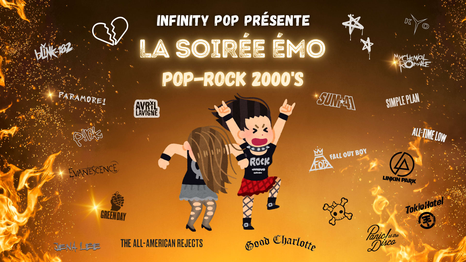 Infinity Pop - La Soirée Émo (Pop-Rock 2000s) - Lille
