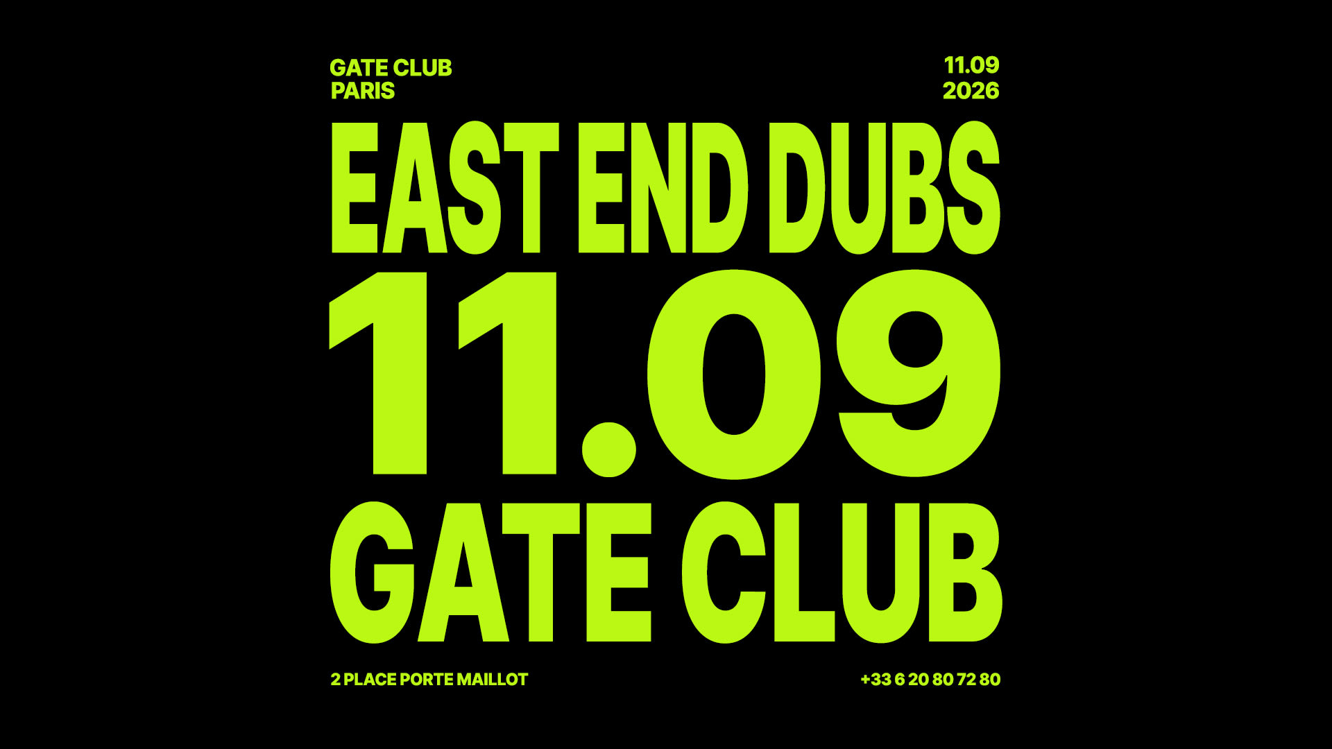 East End Dubs At Gate Club Paris
