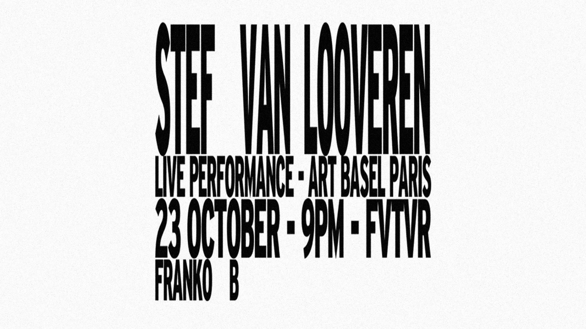 Stef Van Looveren (Perf & Book Signing), Franko B (Dj)