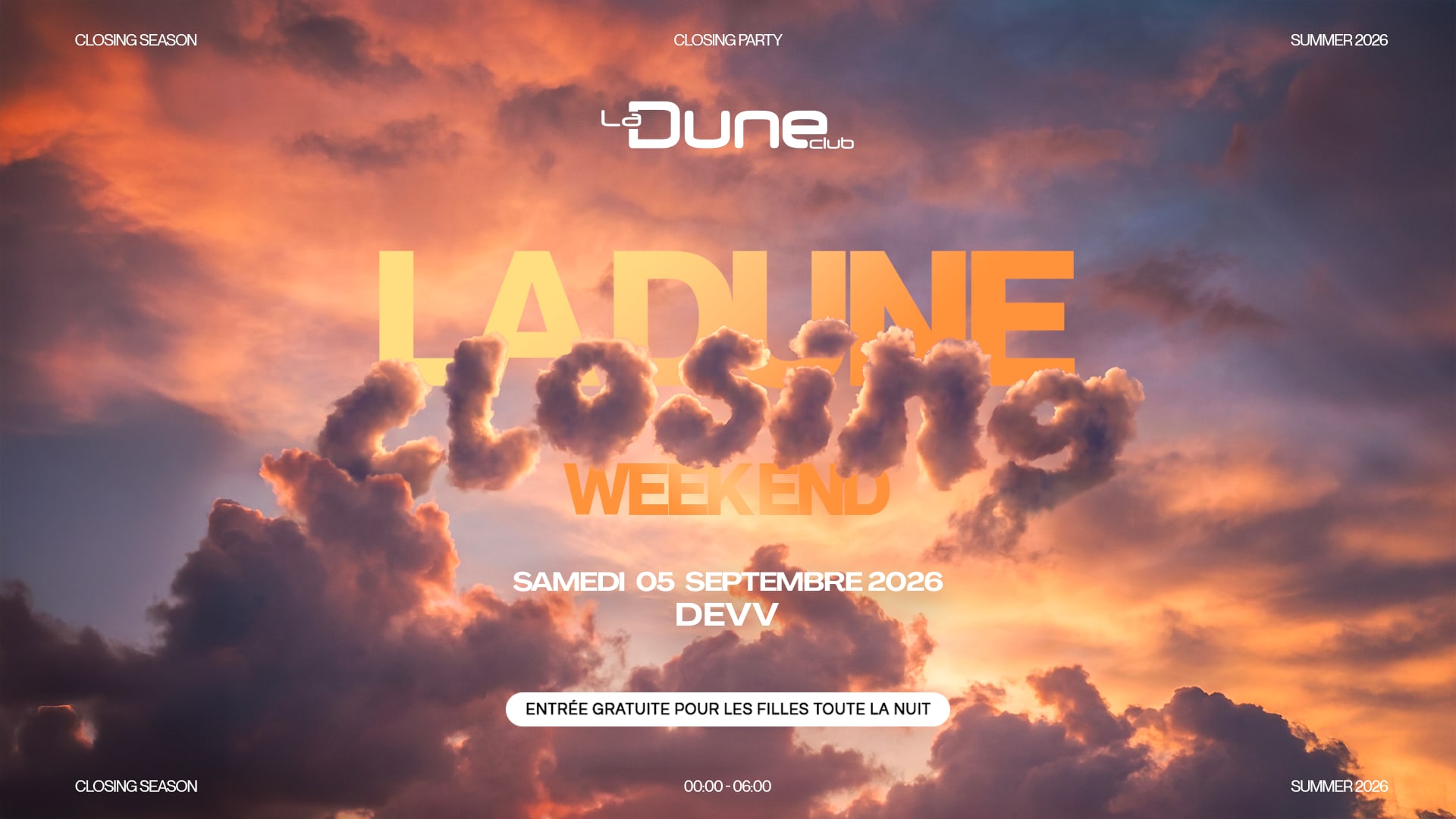 Closing - Samedi 5 Septembre