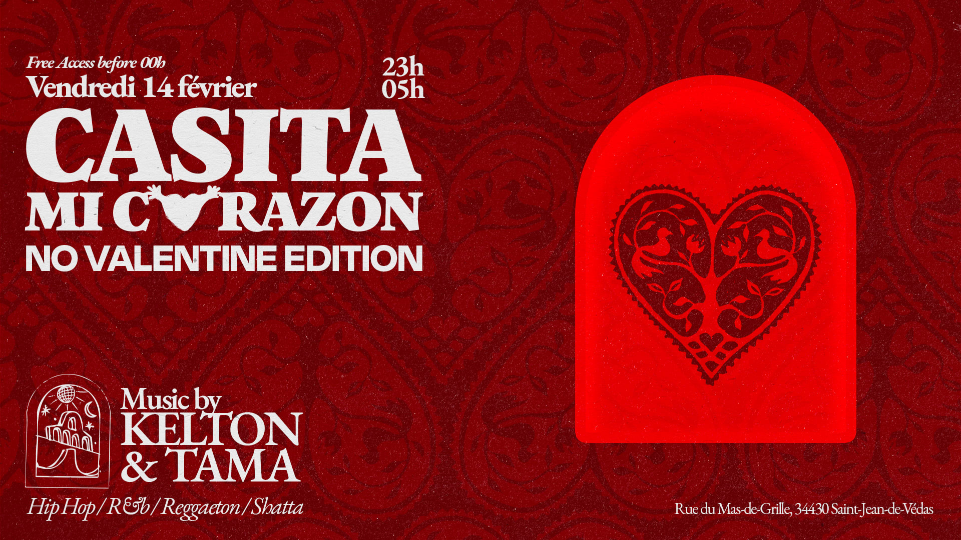 Vendredi 14 Fev : Casita Sans Corazon