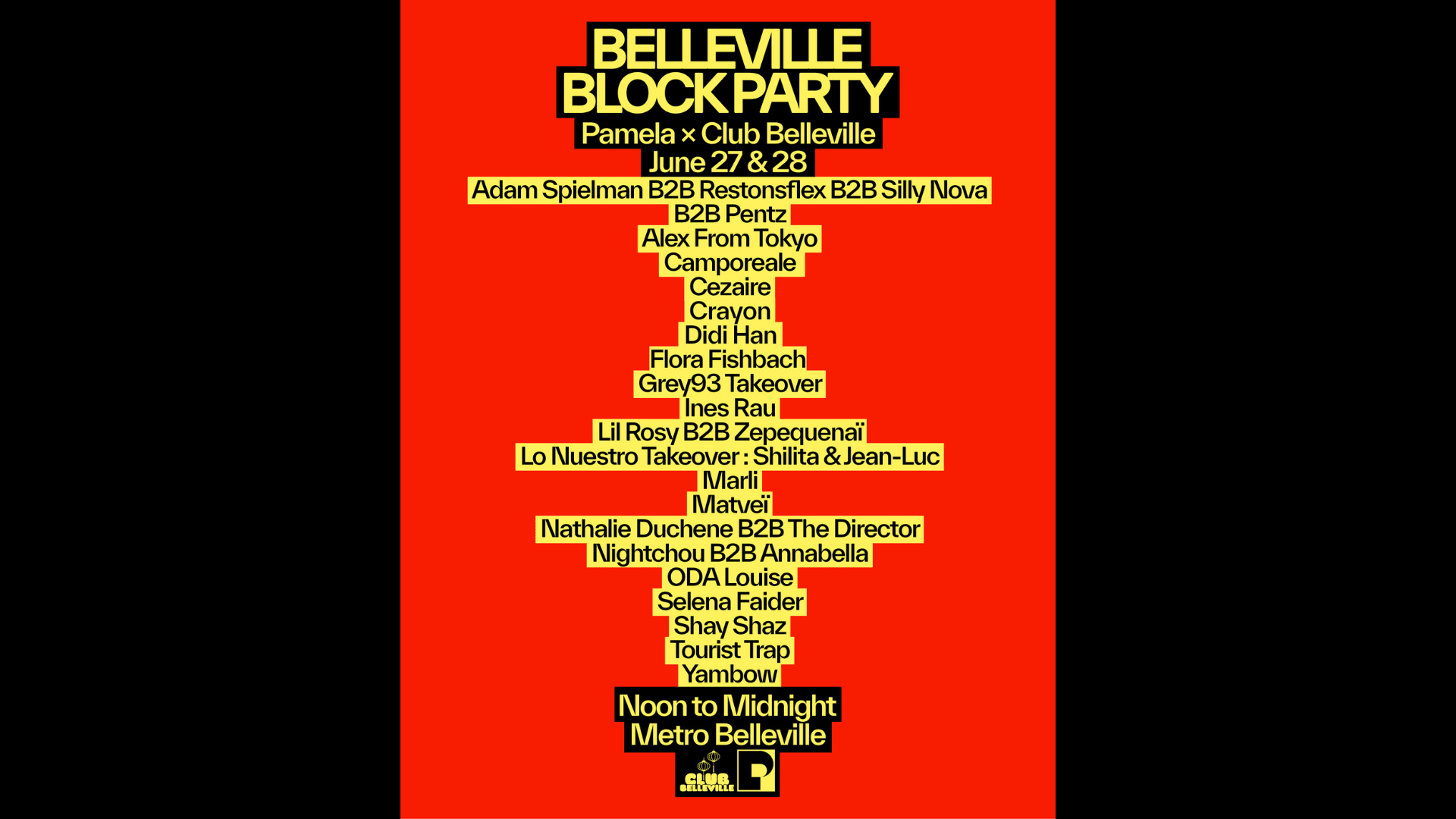 Belleville Block Party - Free, Metro Belleville