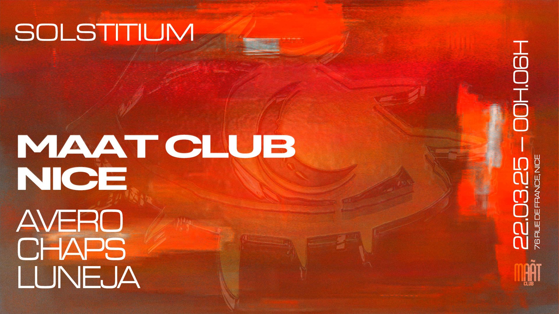 Solstitium At Maat Club W/ Avero + Chaps + Luneja