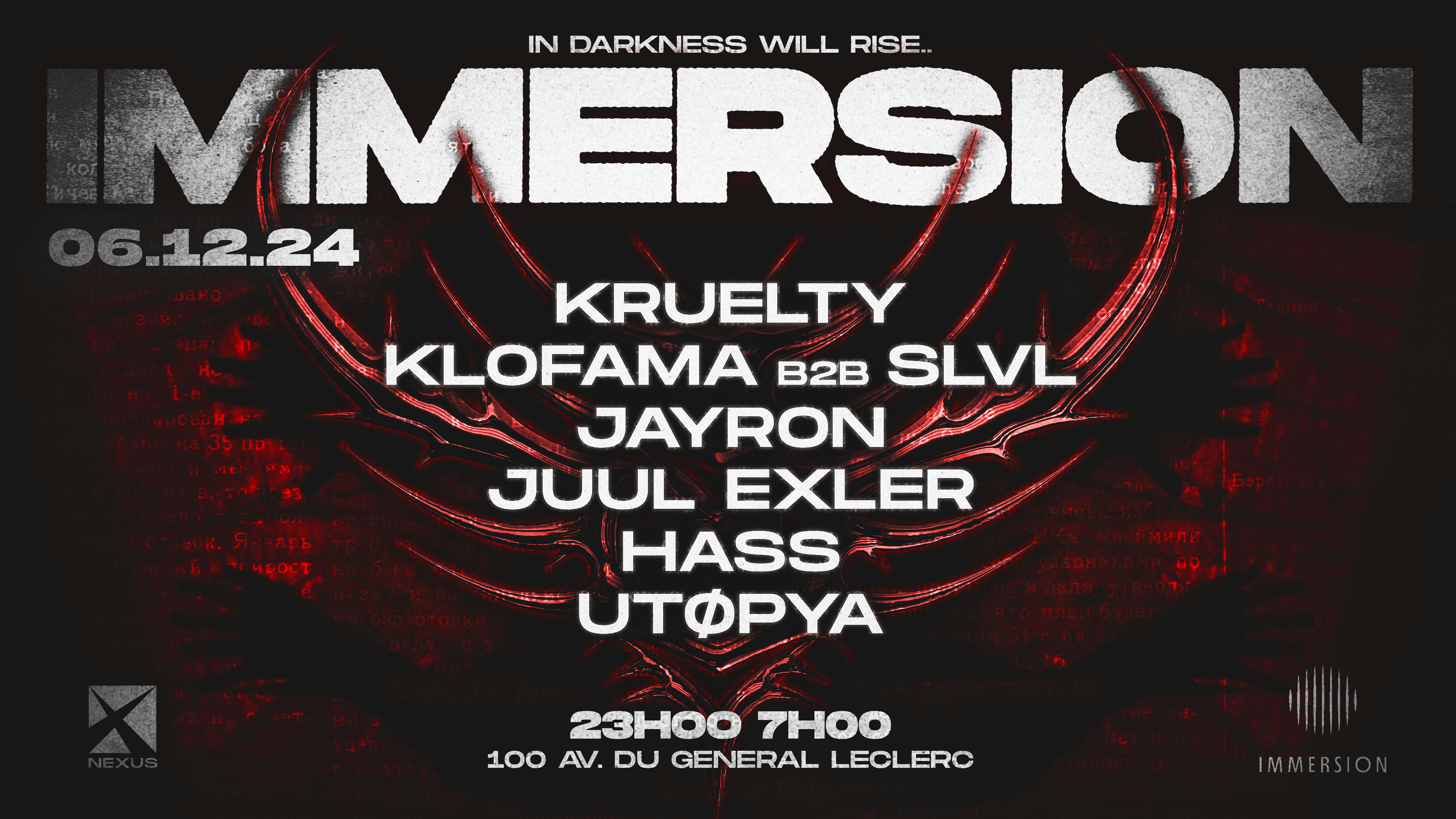 Immersion X Nexus : Kruelty | Jayron | Klofama B2b Slvl