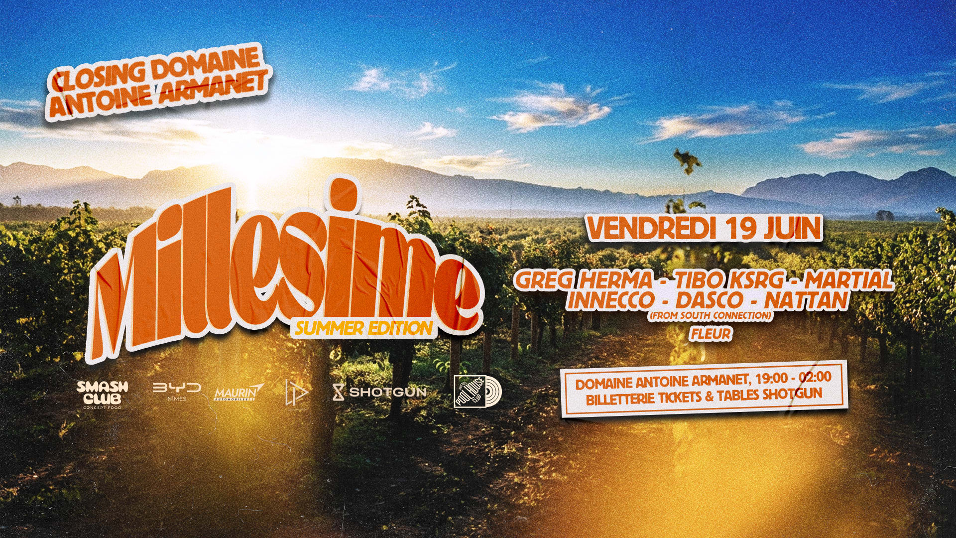 Millésime Closing Edition - Open Air