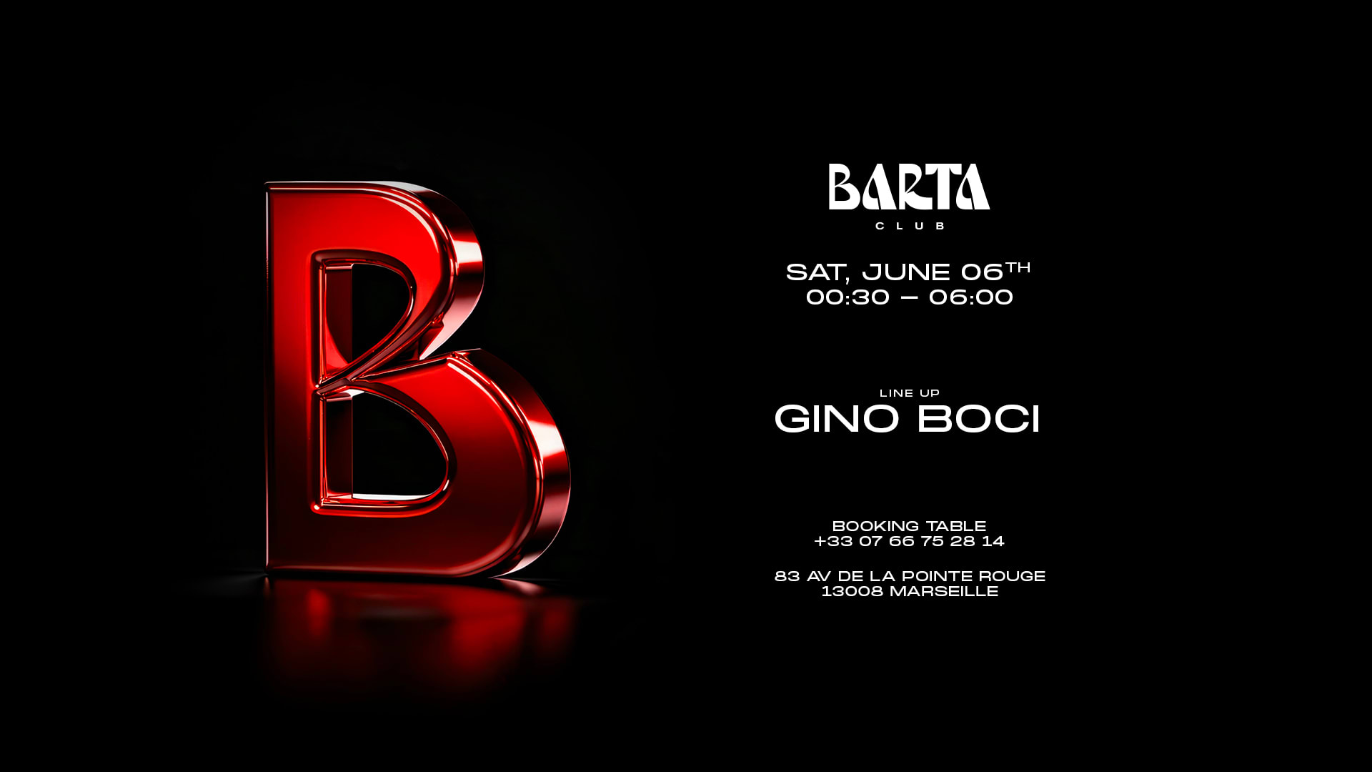 Gino Boci - Samedi 6 Juin 2026