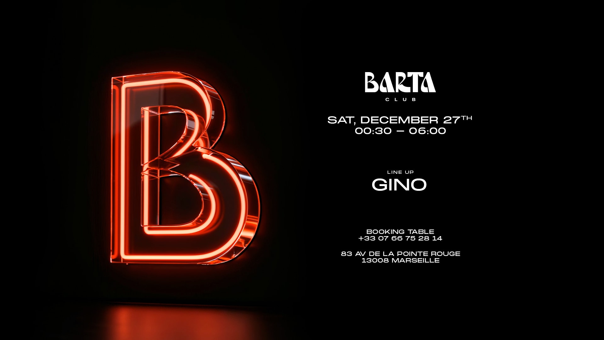 Gino - Samedi 27 Décembre 2025