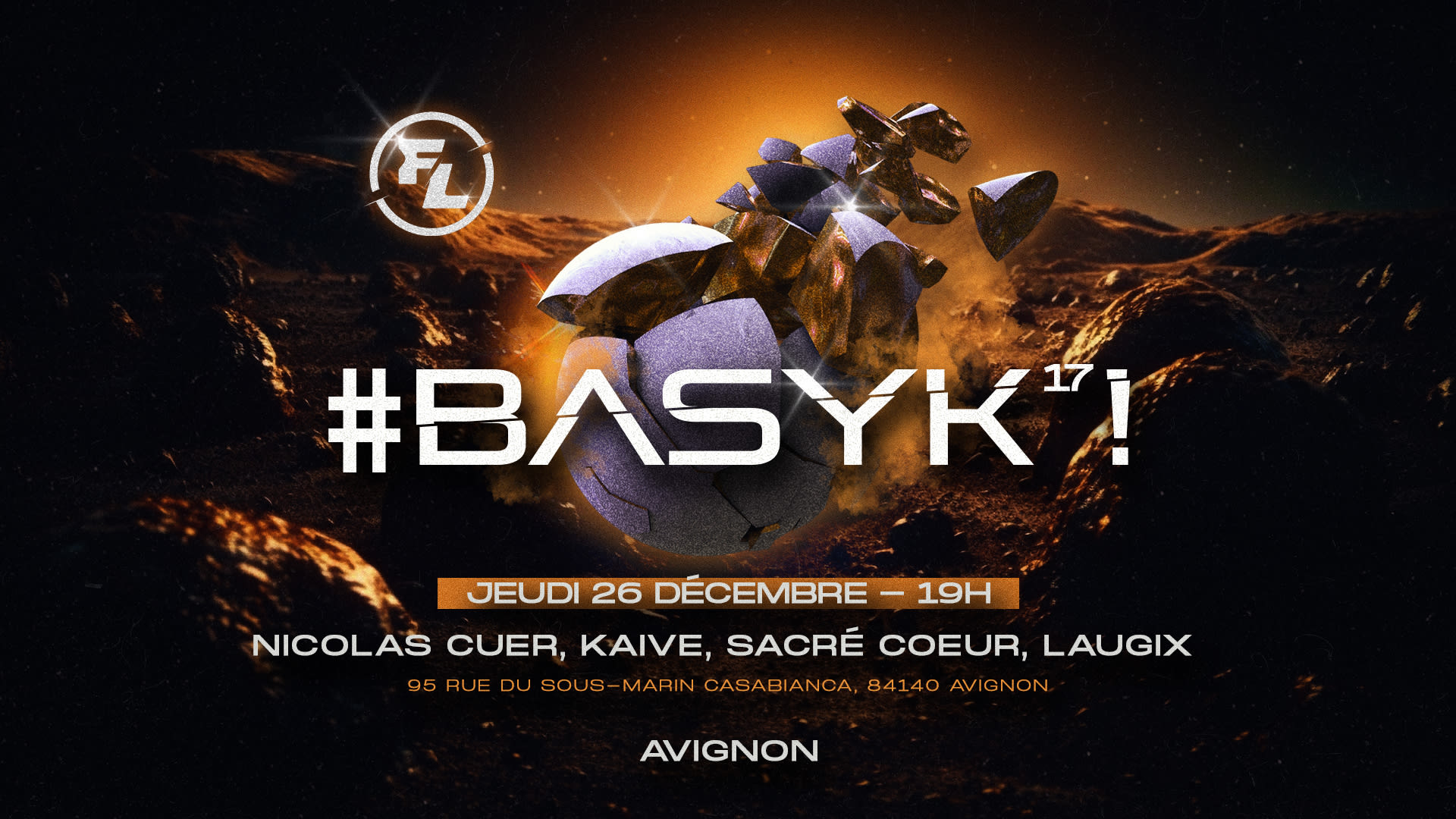 #Basyk!17 @ Fl / Avignon. Nicolas Cuer + Kaive + Sacré Coeur