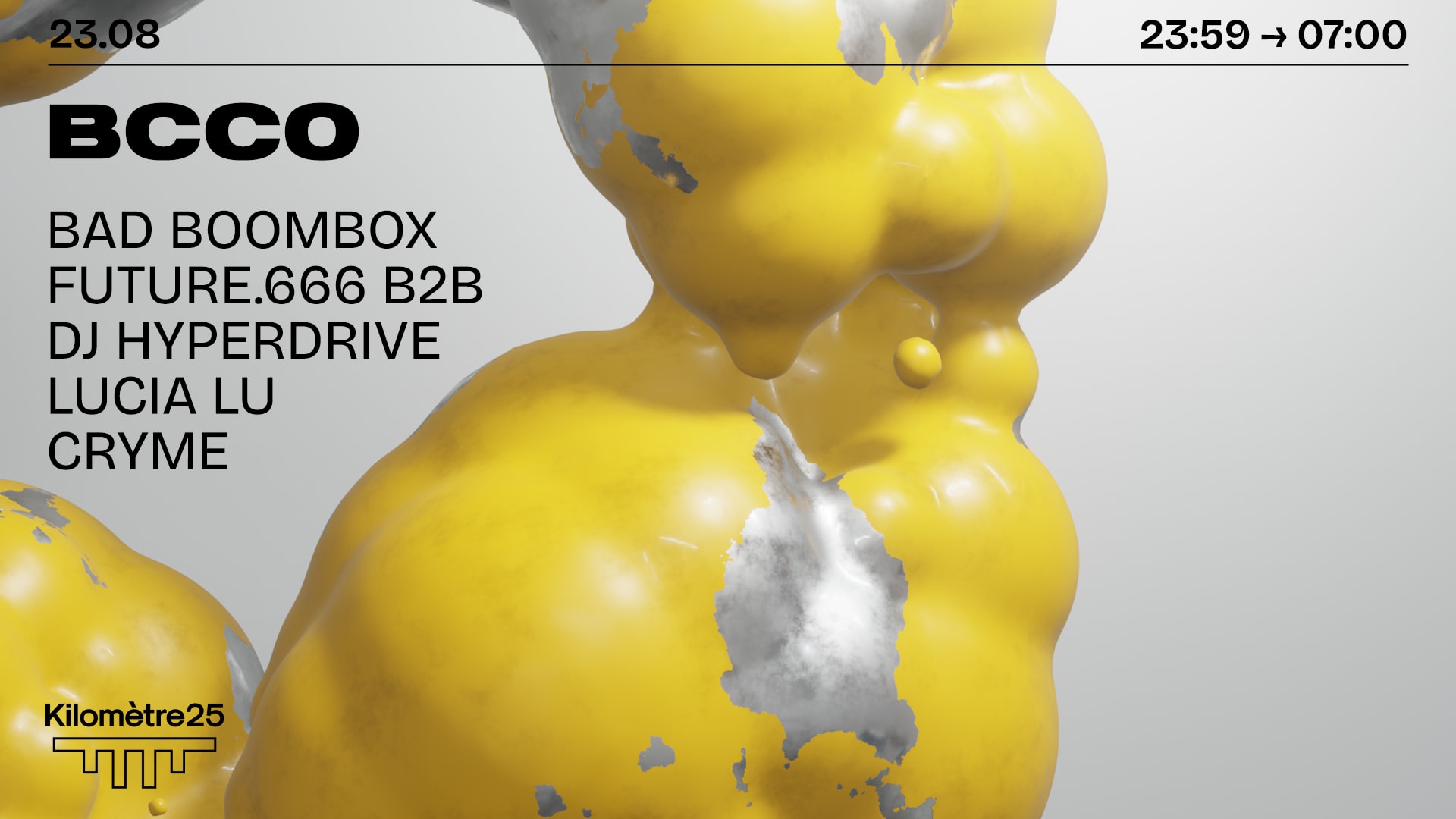 Bcco X Km25 :Bad Boombox, Future.666 B2b Dj Hyperdrive &More