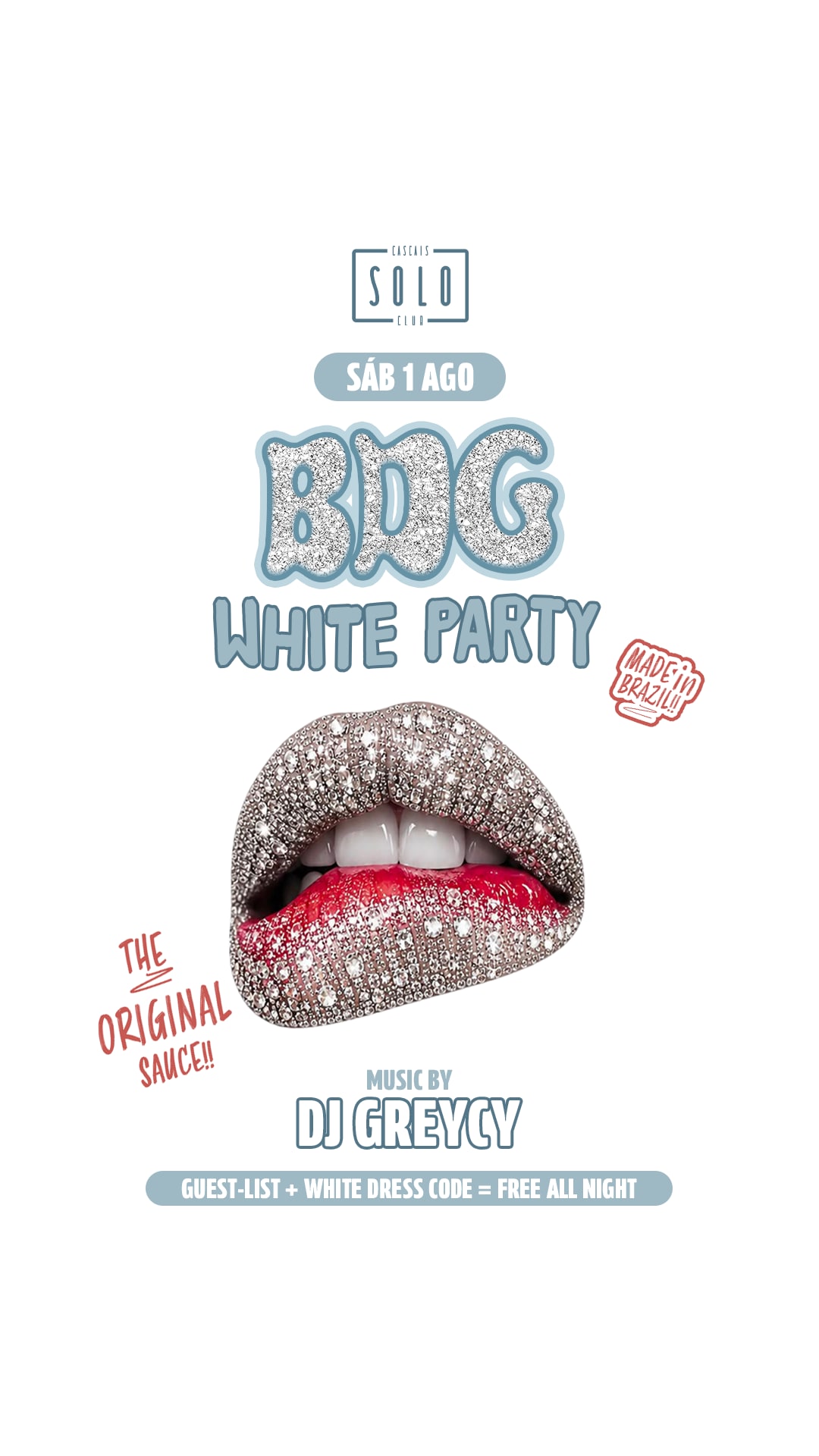 1 Agosto Sábado - Baile Da Greycy - White Party