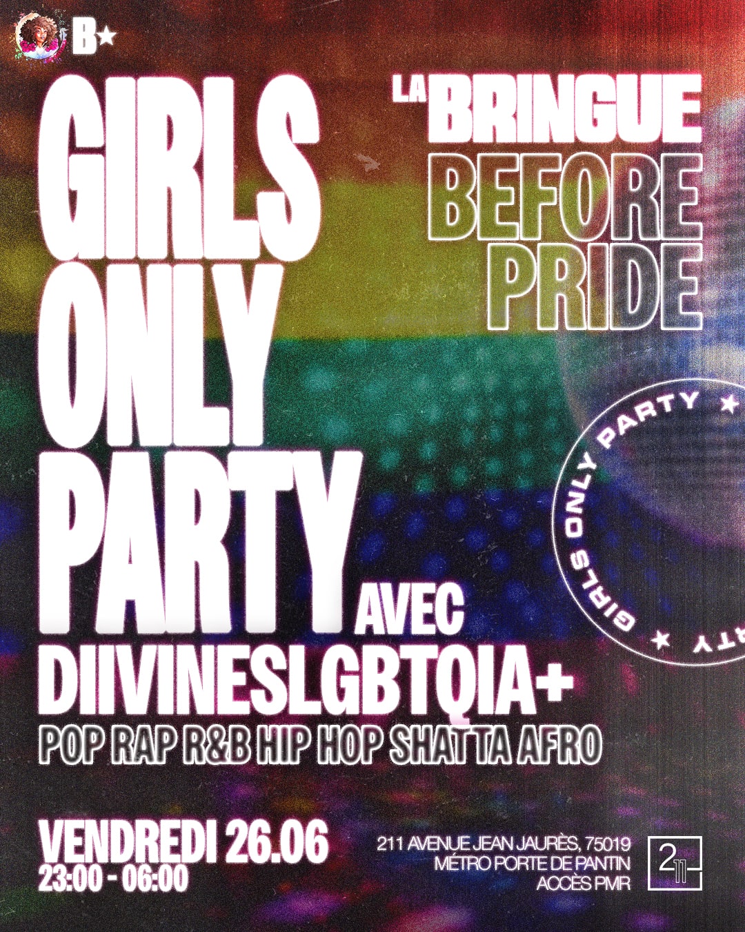 Before Pride Girls Only - La Bringue X Diivines Lgbtqia+