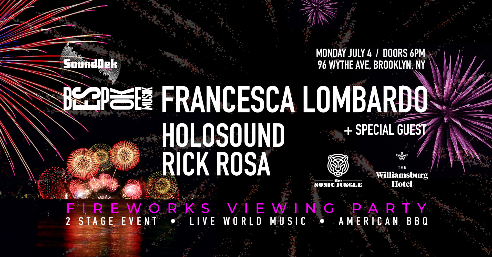 Francesca Lombardo / Williamsburg Hotel Rooftop Fireworks Viewing