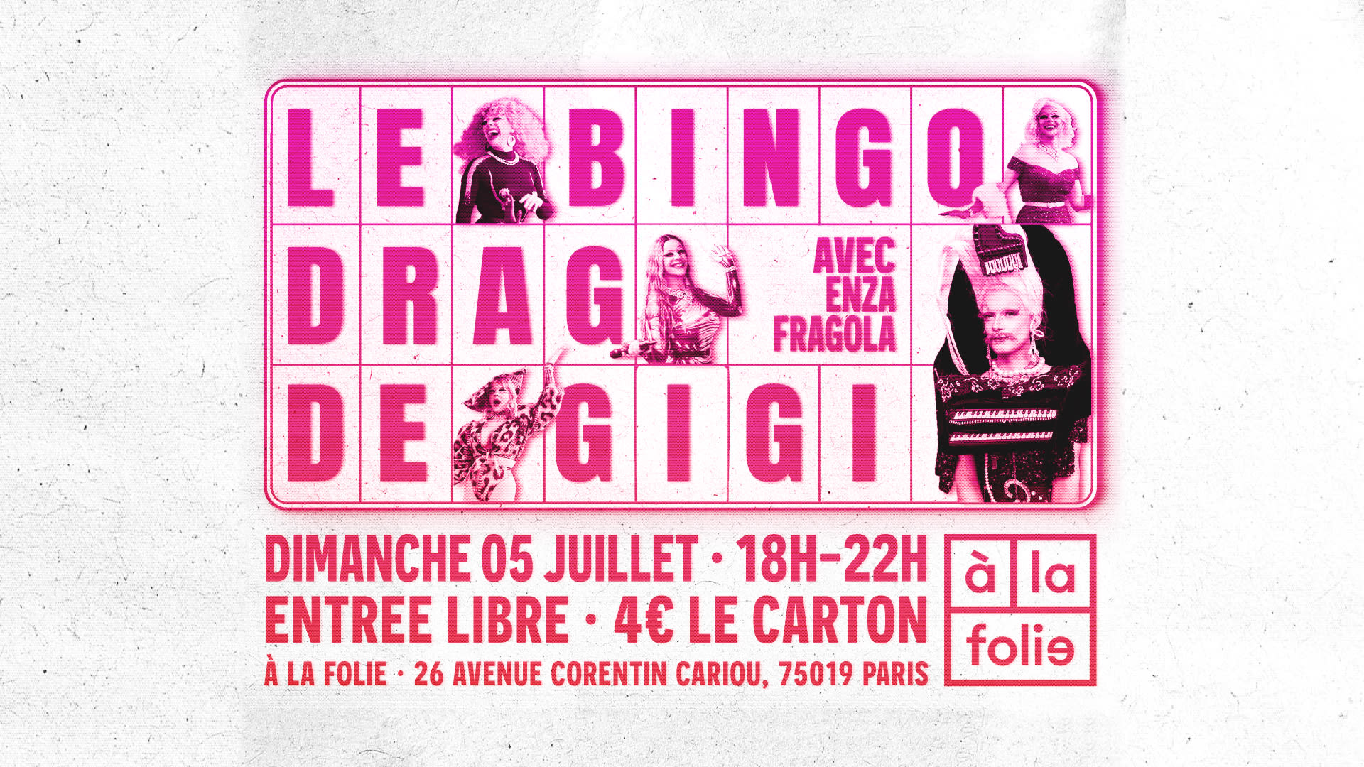 Bingo Drag De Gigi Von Dredee À La Folie! Avec Enza Fragola