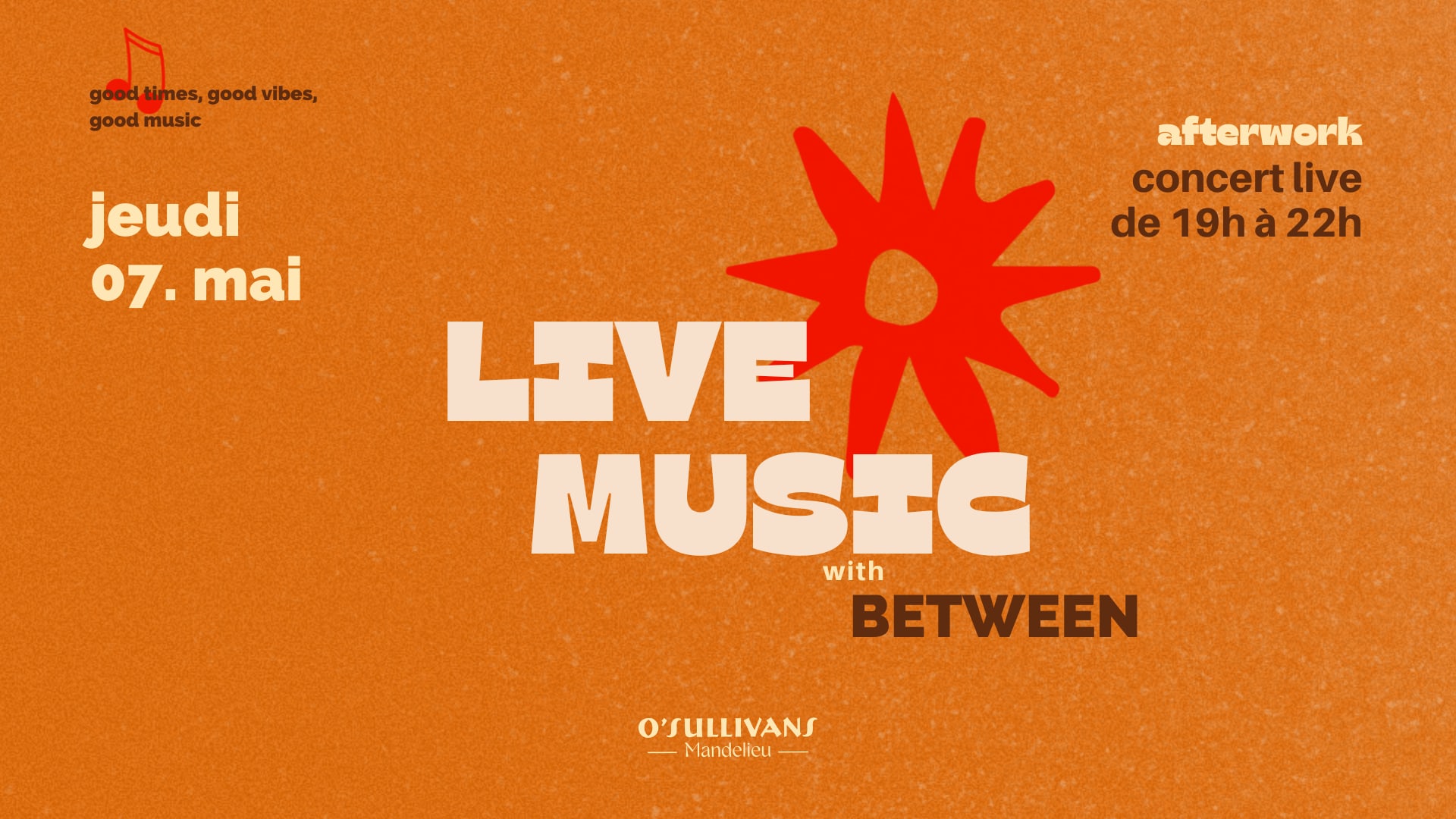 Afterwork Live — Between + Dj Galingas | O'sullivans