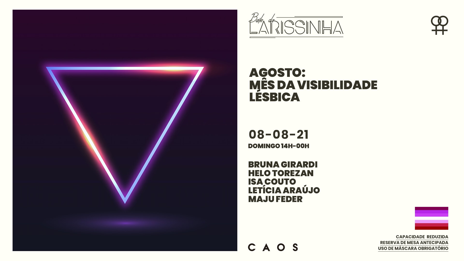 Agosto: Mês Da Visibilidade Lésbica Por Baile Da Larissinha