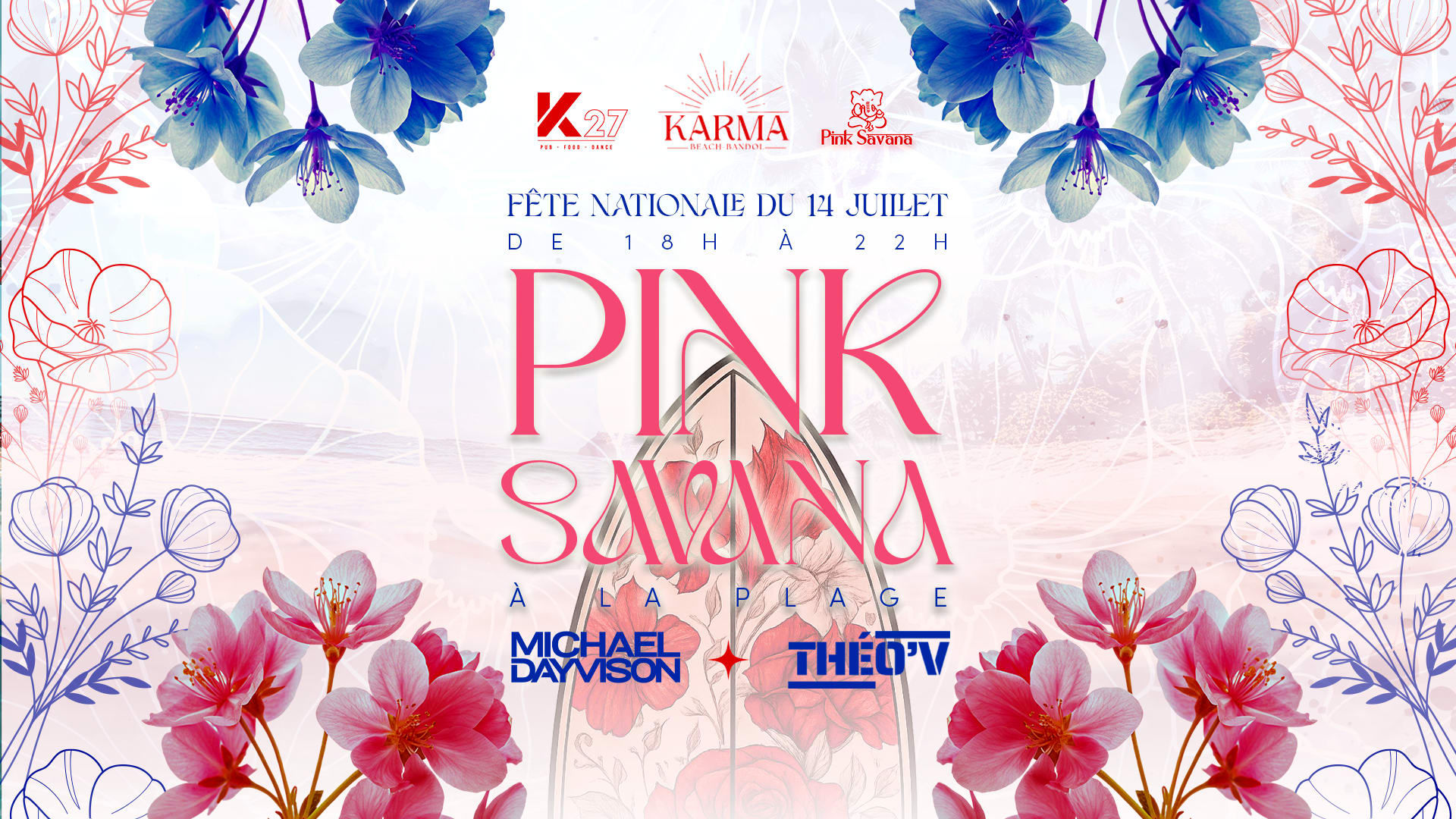 Pink Savana Sunset - Fête Nationale @ Karma Beach Bandol