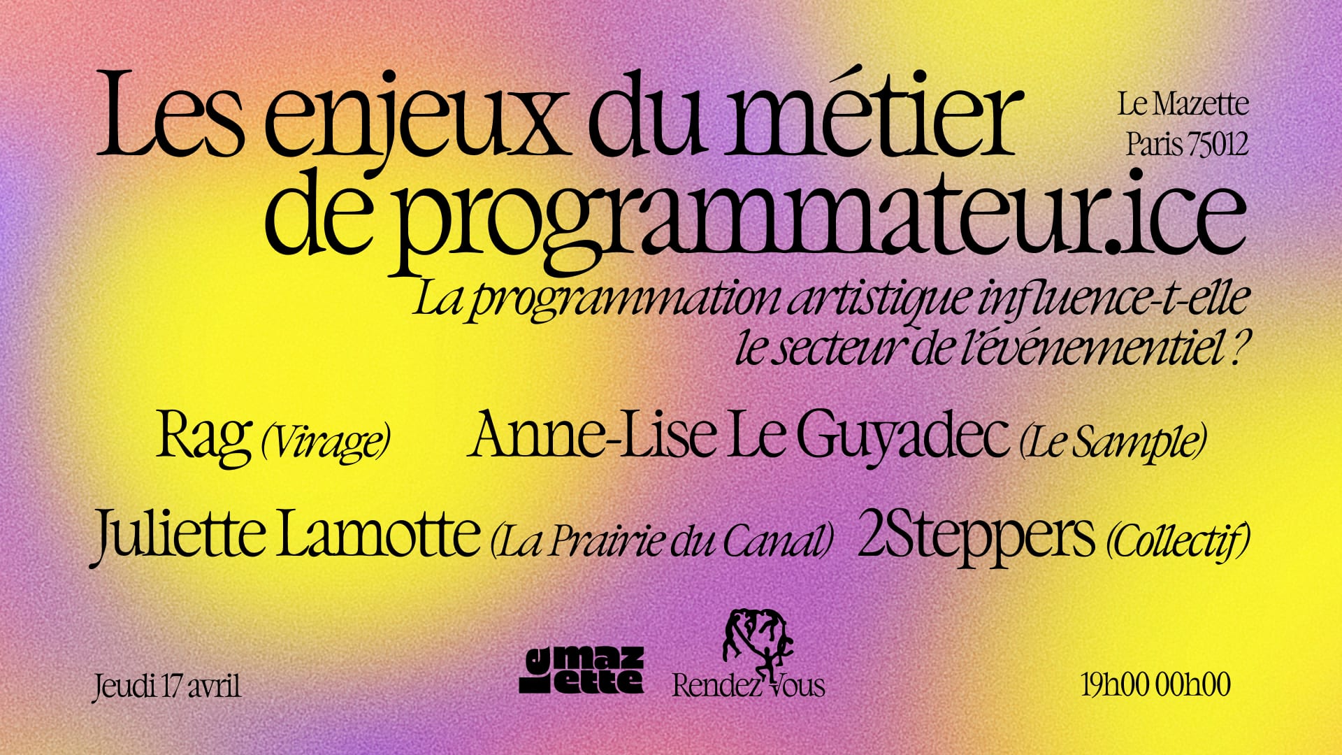Talk + Dj Set : "Les Enjeux Du Métier De Programmateurice"