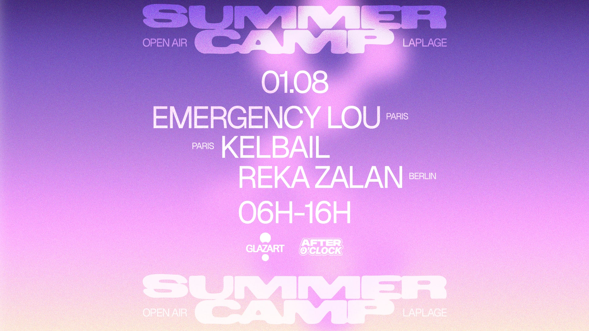 After O'clock X La Plage Open Air : Reka Zalan & More
