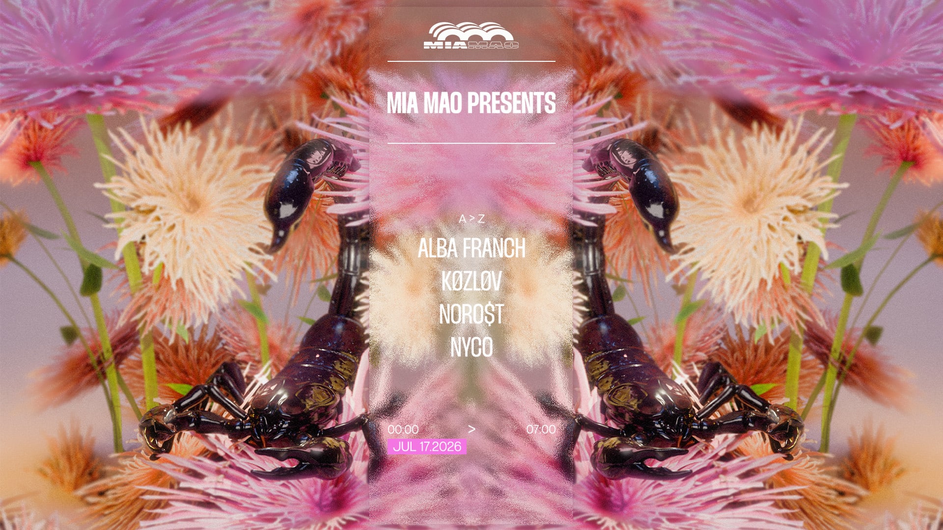 Mia Mao Presents : Alba Franch, Køzløv, Norost & Nyco