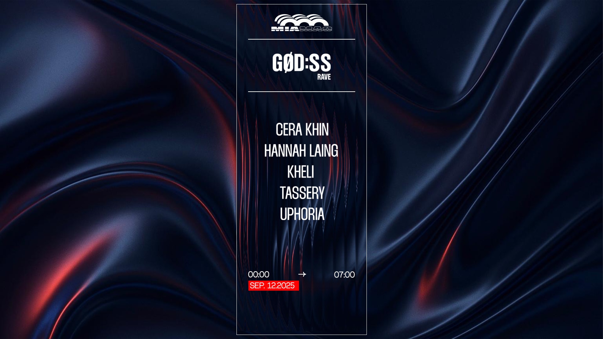 Goddess Rave : Cera Khin, Hannah Laing, Uphoria & More