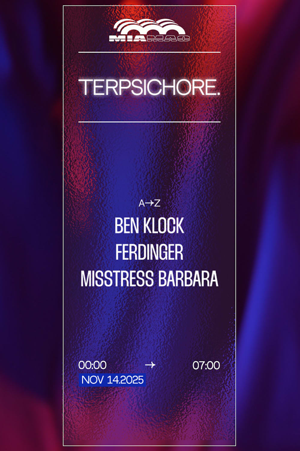 Terpsichore : Ben Klock, Misstress Barbara, Ferdinger