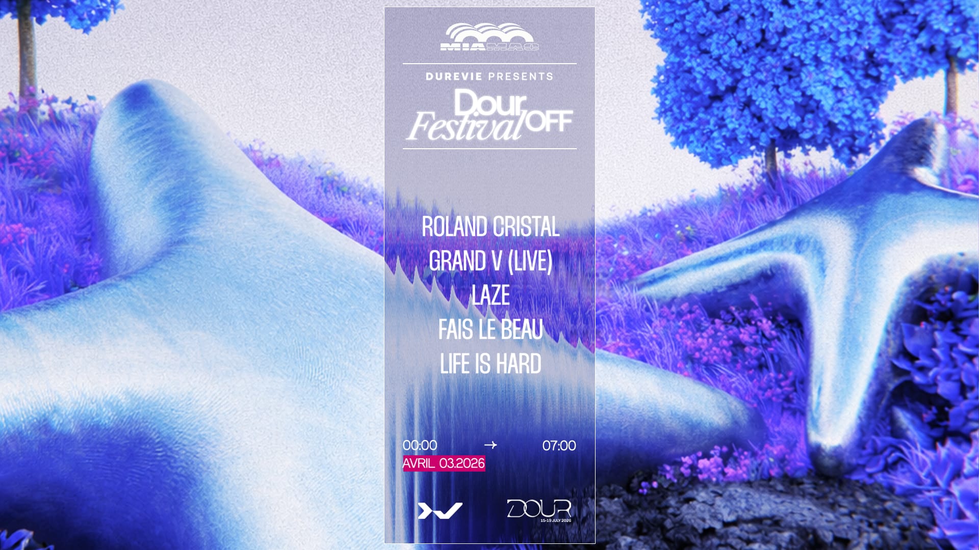 Dour Festival X Dure Vie : Roland Cristal, Grand V & More